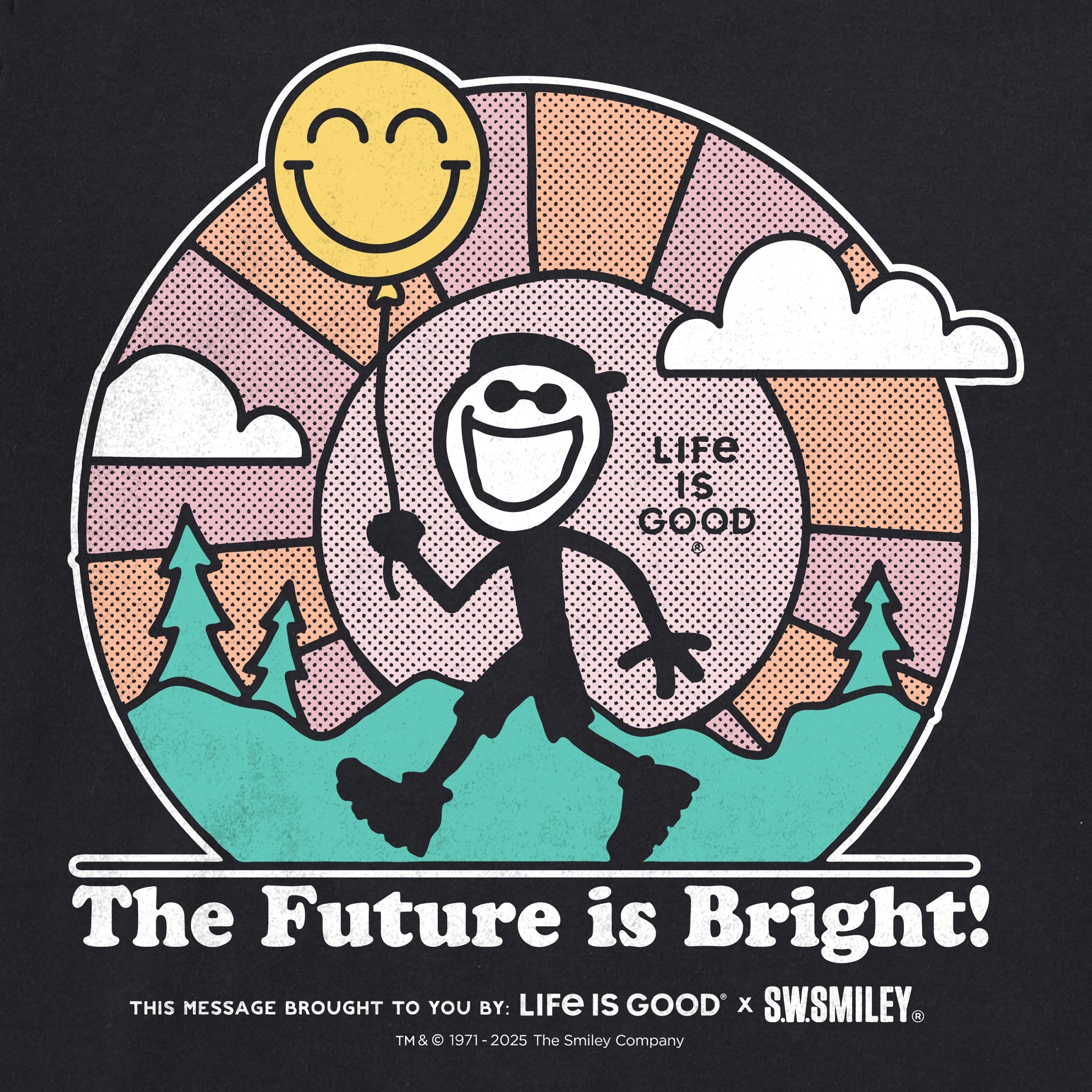 LIG | S.W.Smiley Bright Future Short Sleeve Crusher Tee