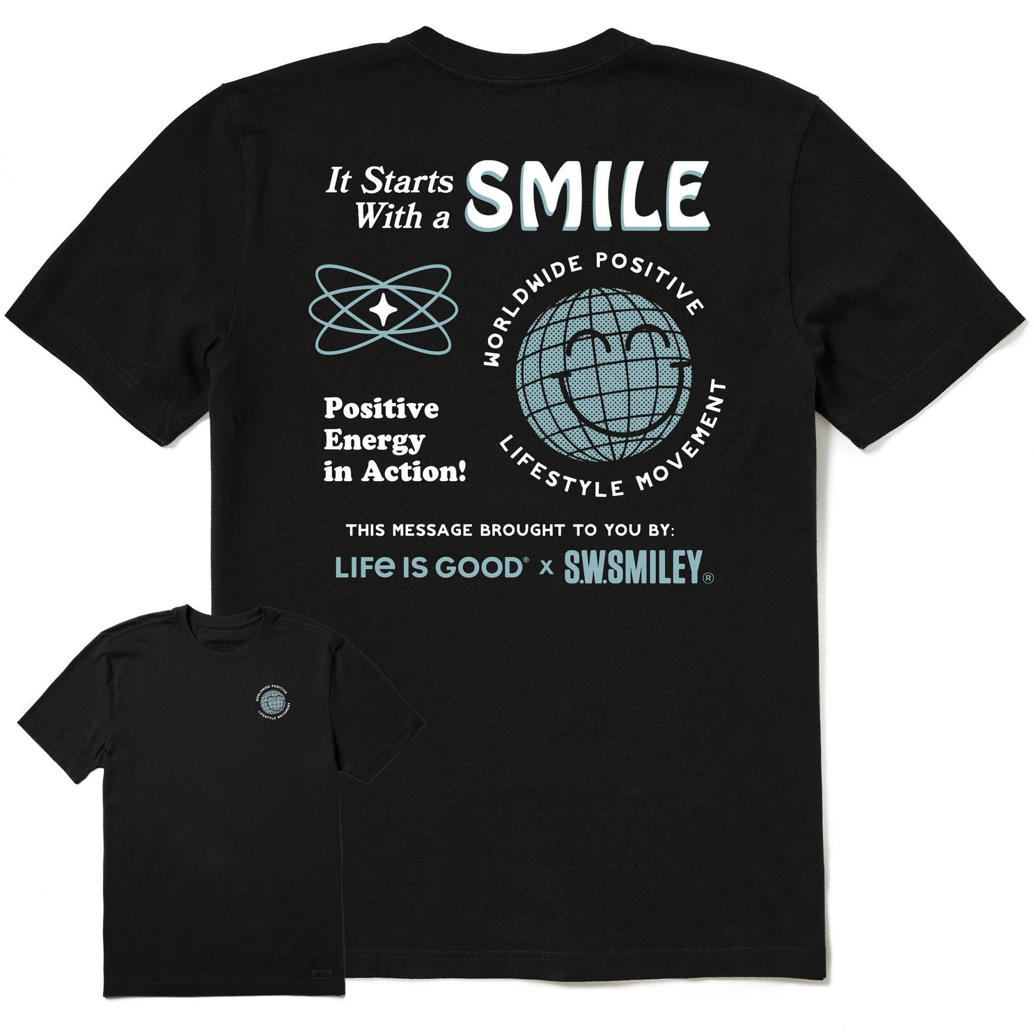 LIG | S.W.Smiley Starts with a Smile Short Sleeve Crusher Tee