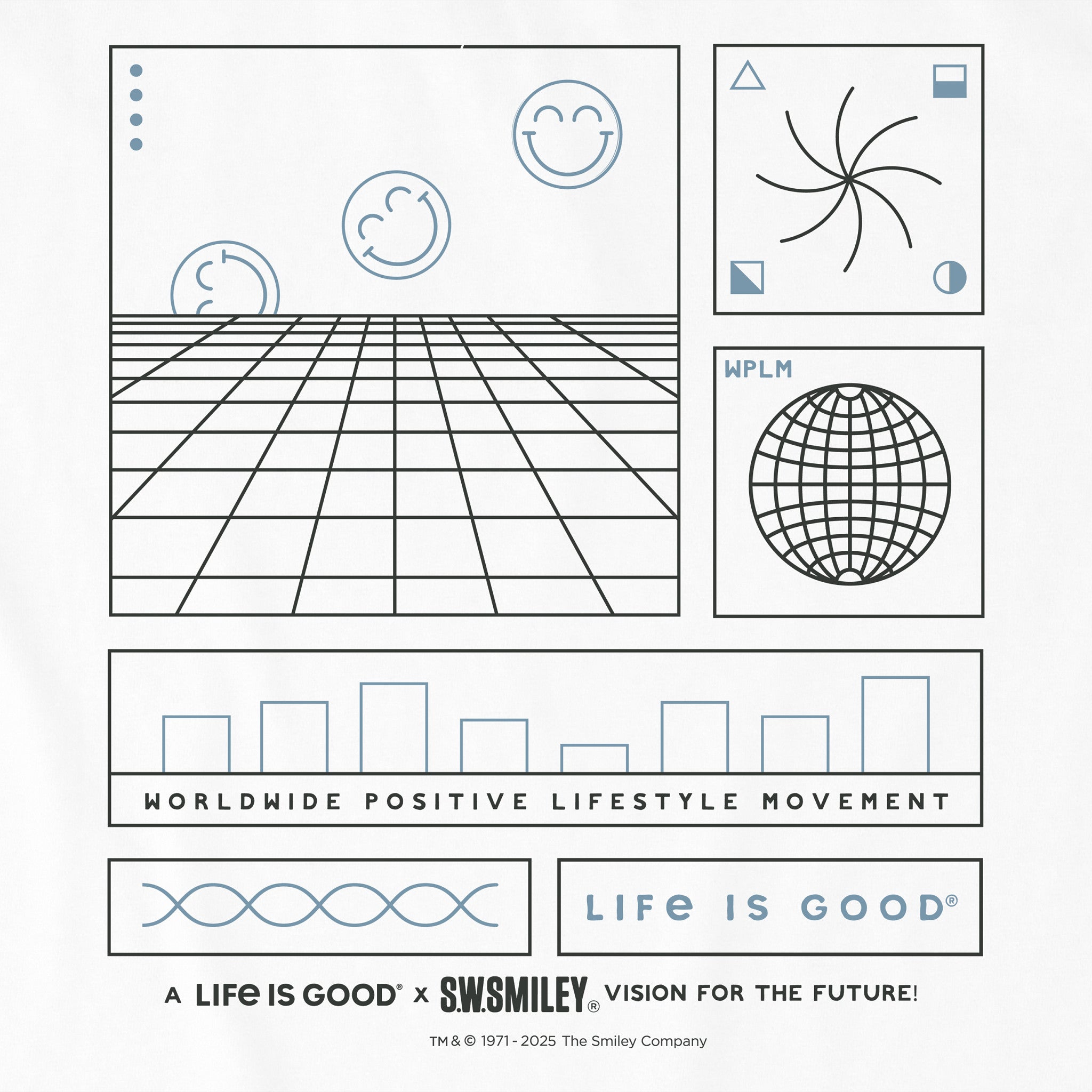 LIG | S.W.Smiley Schematic Short Sleeve Crusher Tee