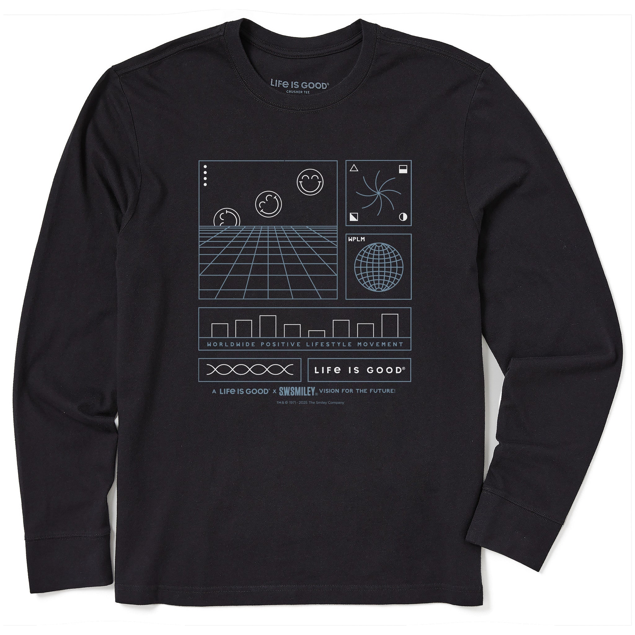 LIG x S.W.Smiley Schematic Long Sleeve Crusher Tee
