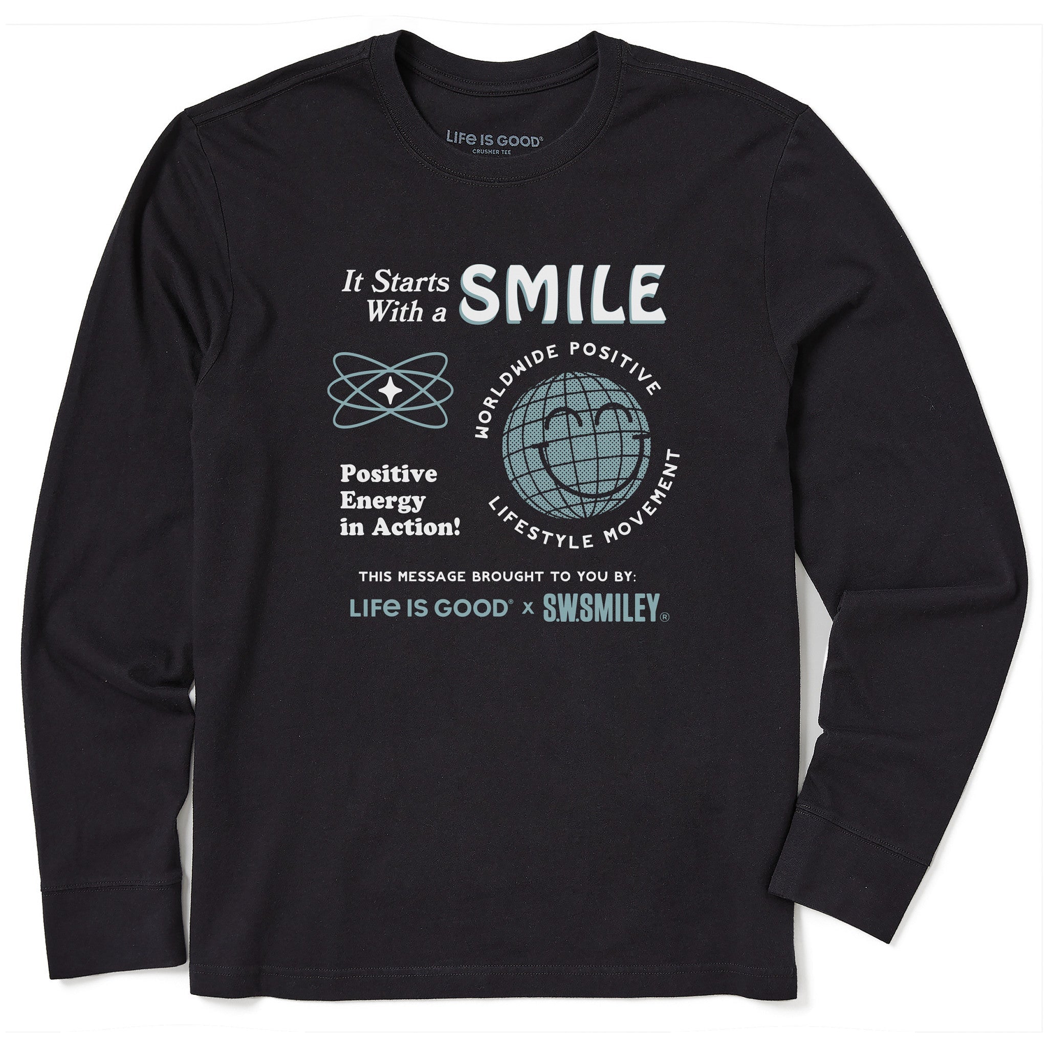 LIG | S.W.Smiley Starts with a Smile Long Sleeve Crusher Tee