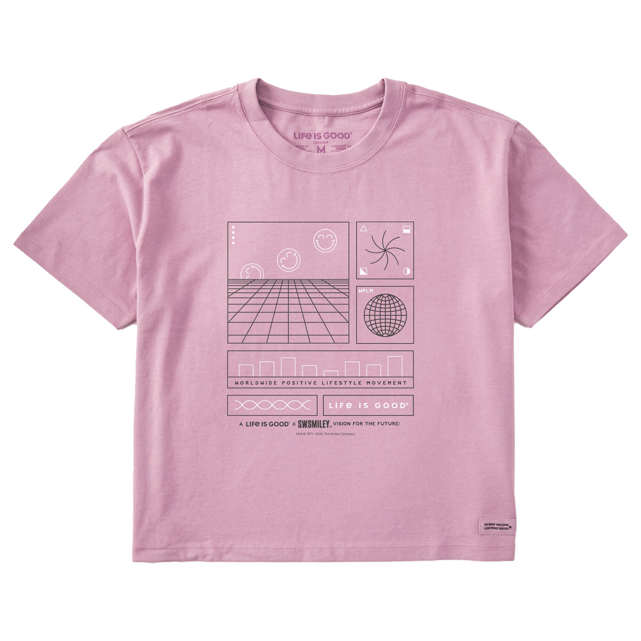 LIG | S.W.Smiley Schematic Short Sleeve Crusher Boxy Tee
