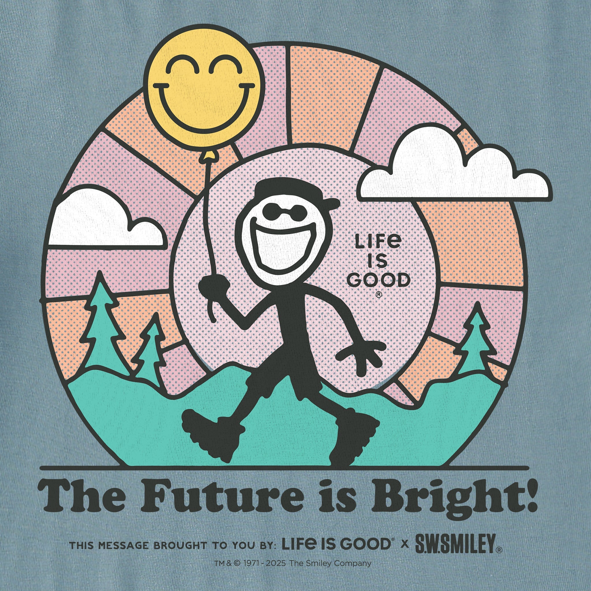 LIG | S.W.Smiley Bright Future Long Sleeve Crusher Boxy Tee