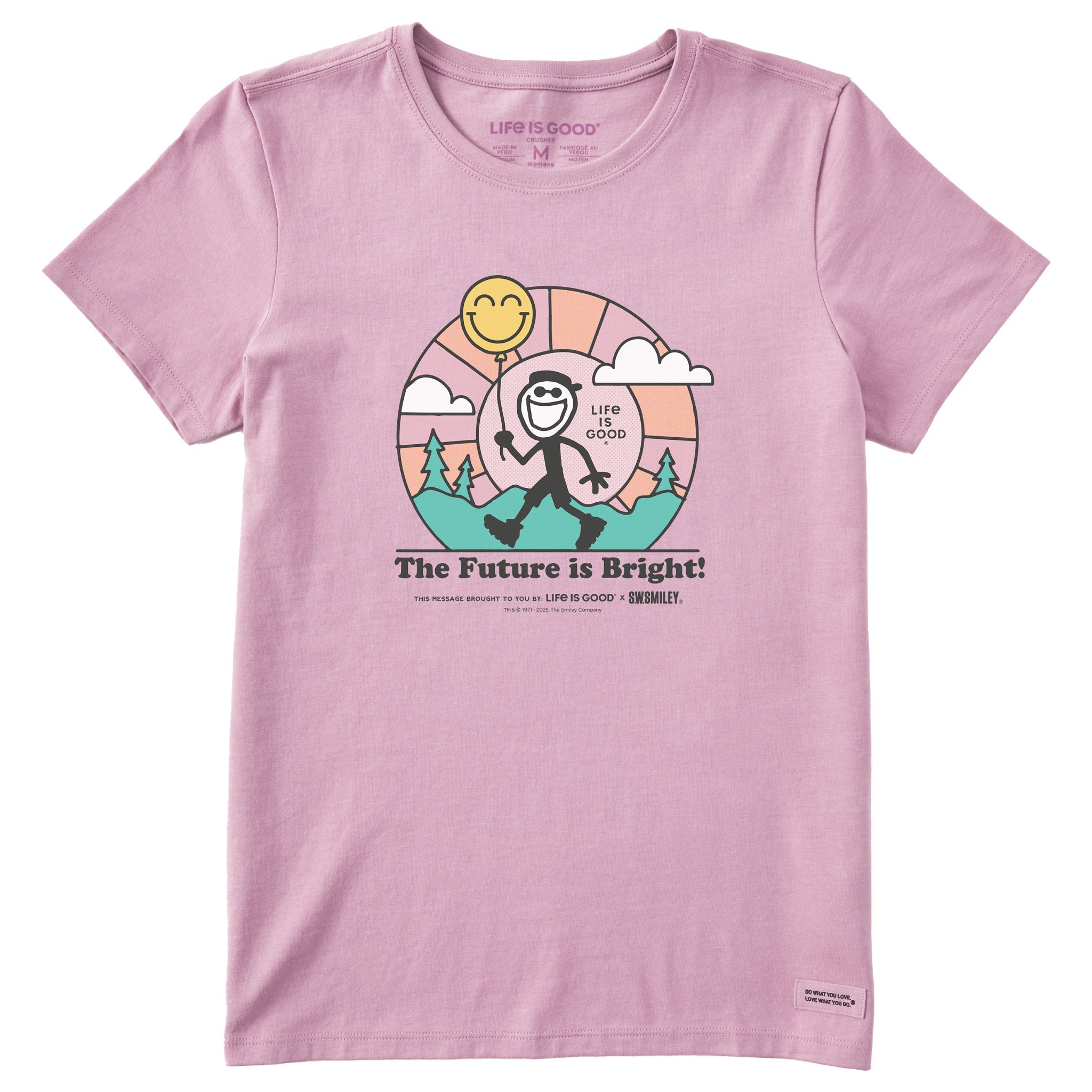LIG | S.W.Smiley Bright Future Short Sleeve Crusher Tee