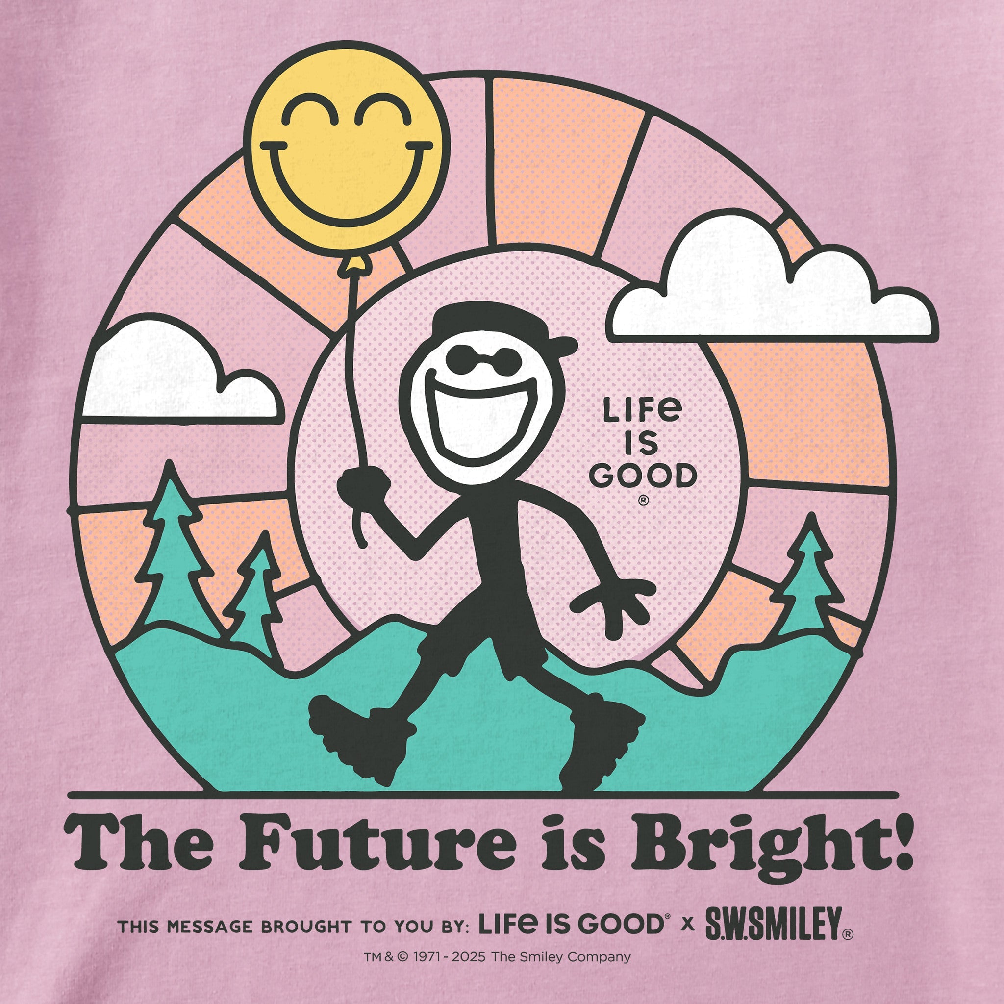 LIG | S.W.Smiley Bright Future Short Sleeve Crusher Tee