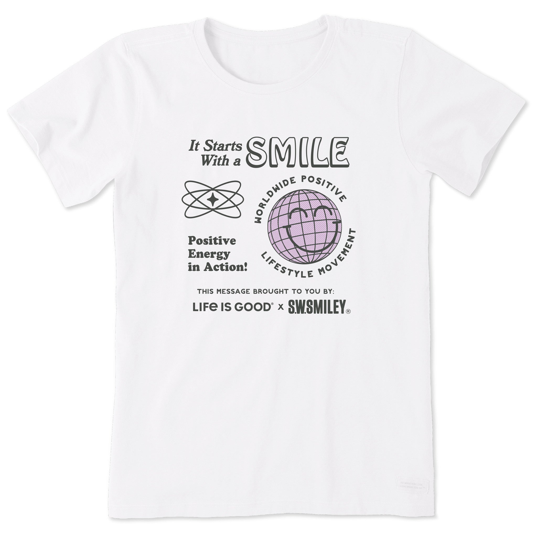 LIG | S.W.Smiley Starts with a Smile Short Sleeve Crusher Tee