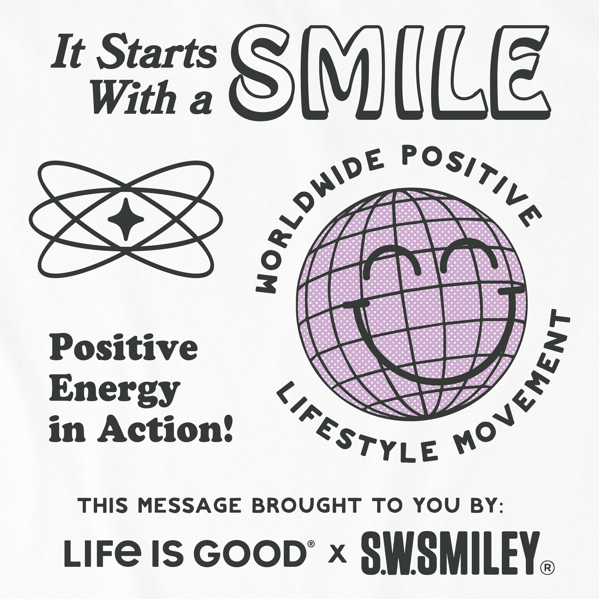 LIG | S.W.Smiley Starts with a Smile Short Sleeve Crusher Tee