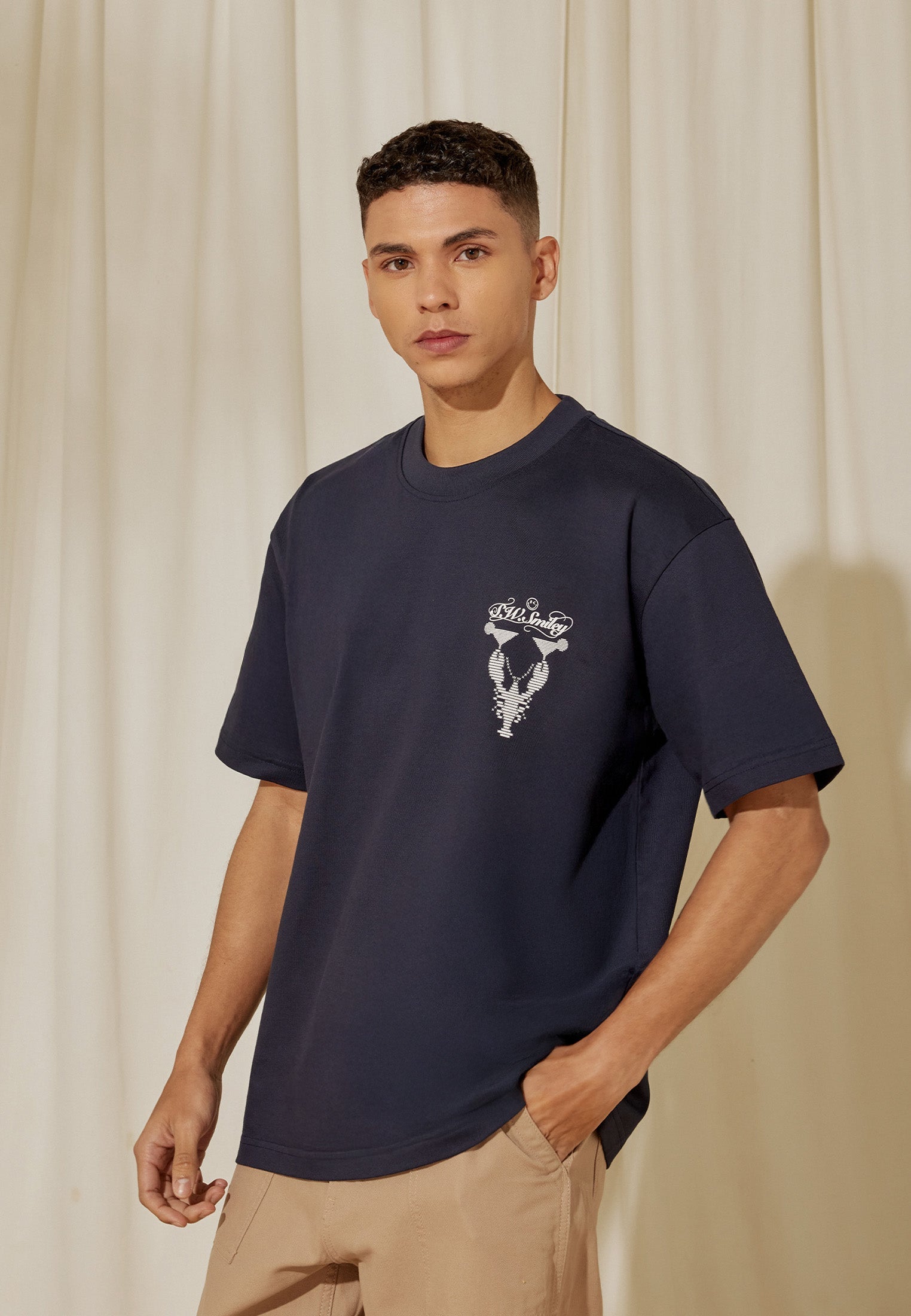 Osella x S.W Smiley Lobs T-shirt In Navy