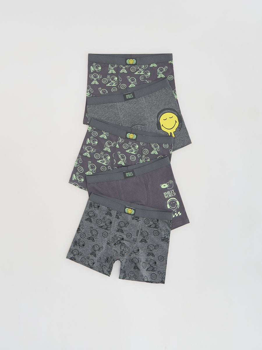 SmileyWorld® 5-pack boxer briefs