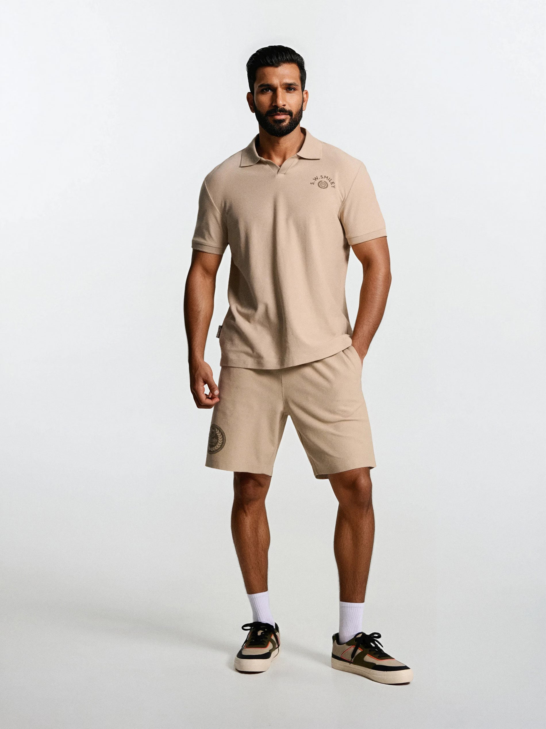 Cotton shorts with Smiley print