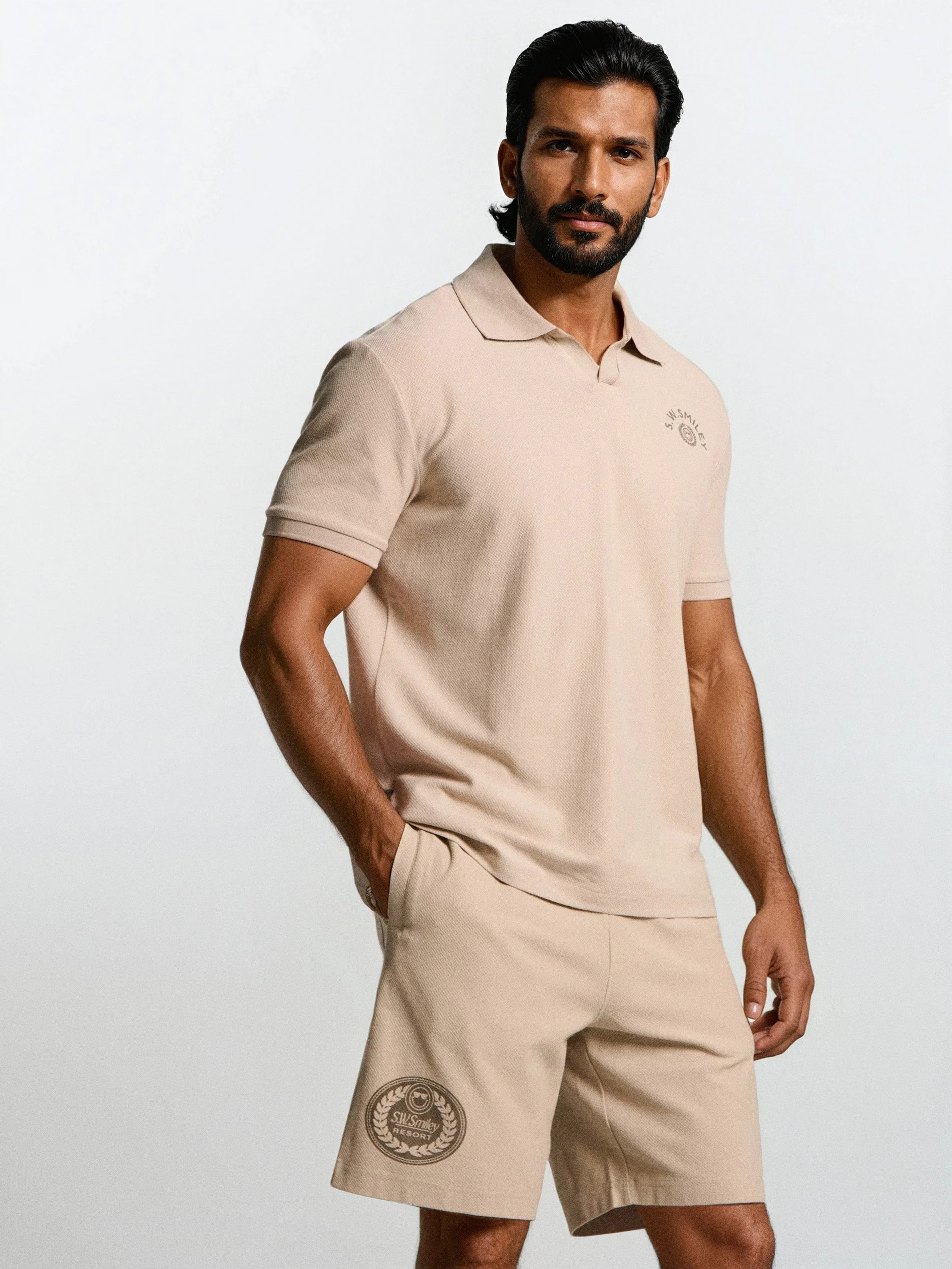 Cotton shorts with Smiley print