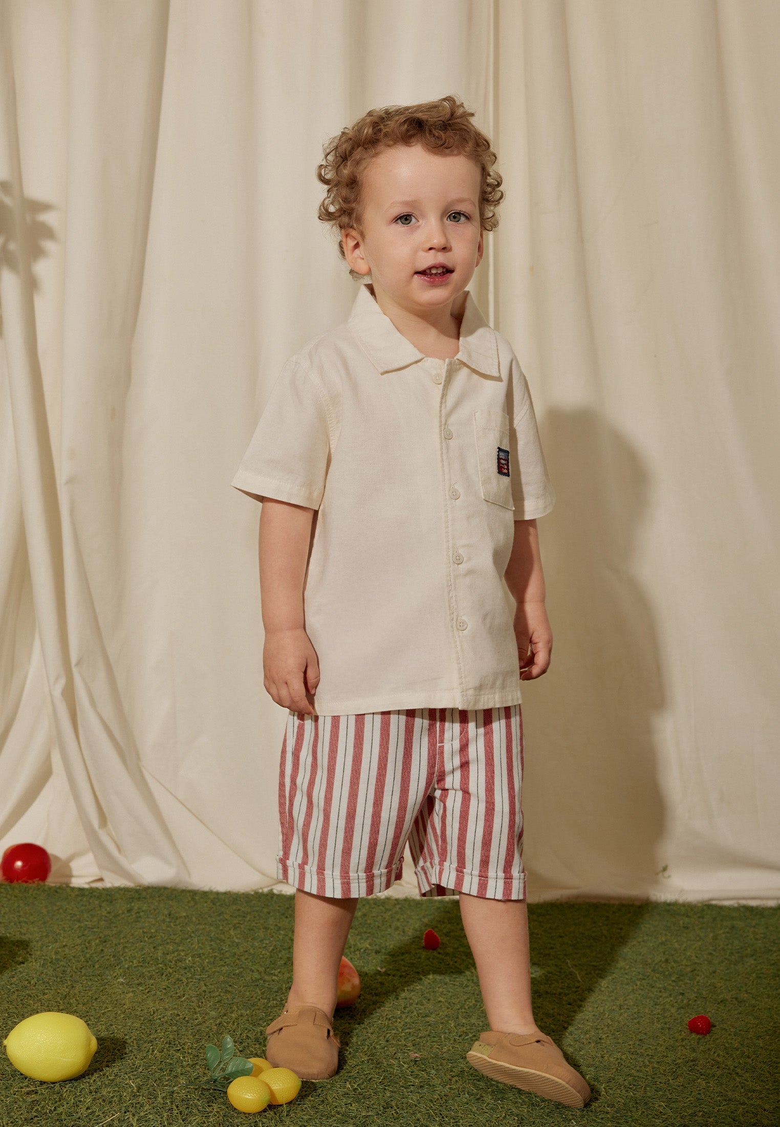 Osella Kids x SmileyWorld Luca Shirt In Ivory