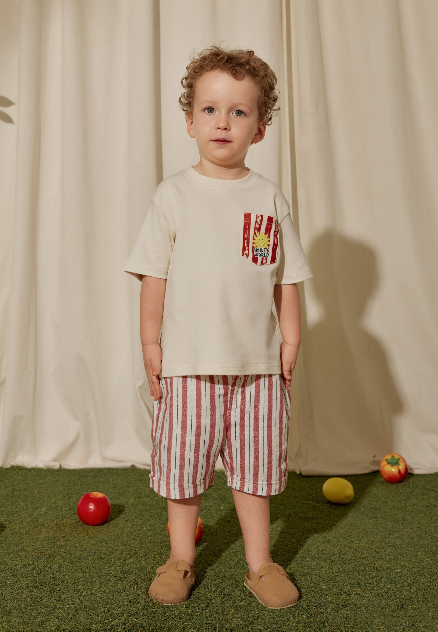 Osella Kids x SmileyWorld Lorenzo T-shirt In Ivory