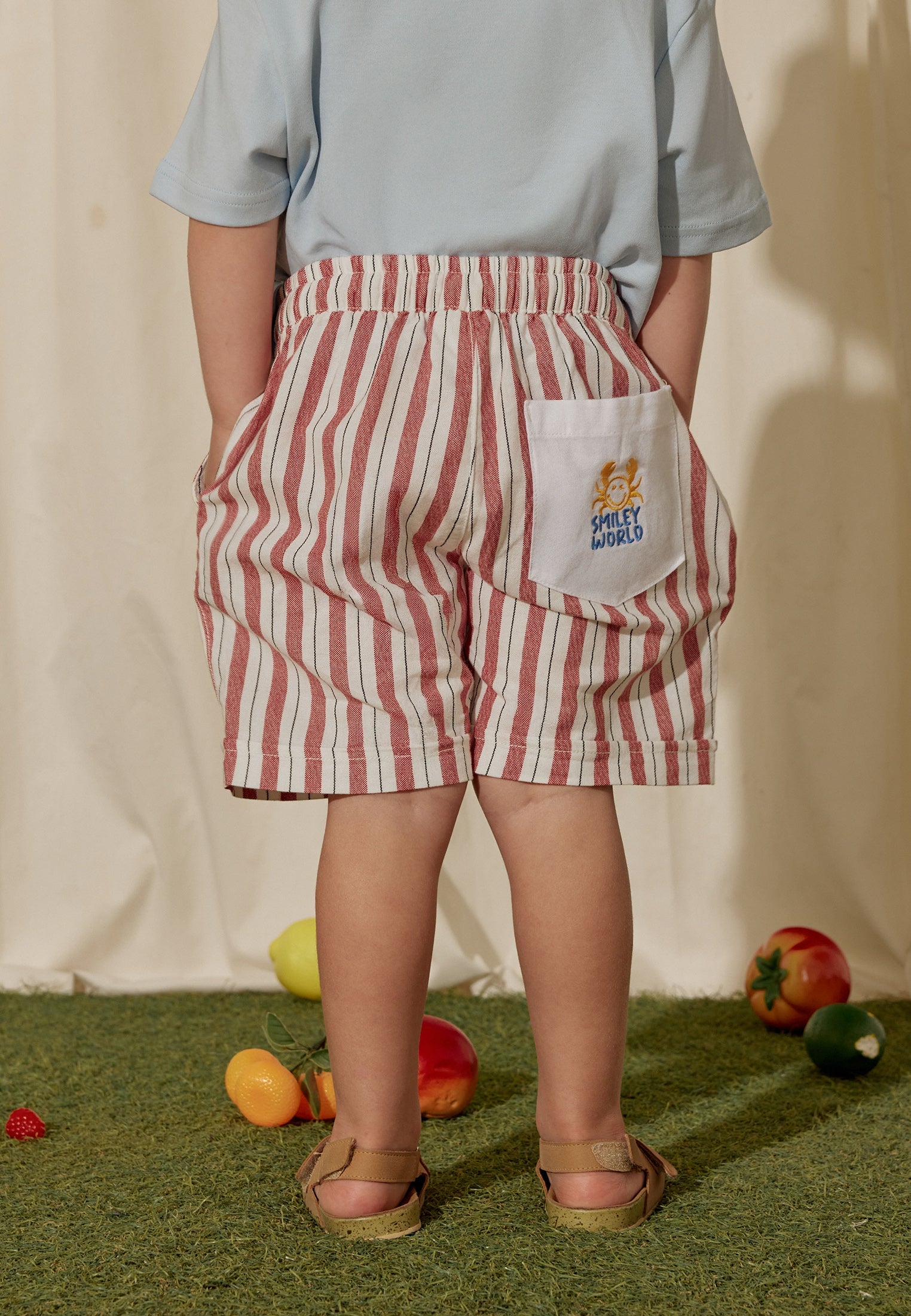 Osella Kids x Smiley World Scorfano Short Pants Stripe