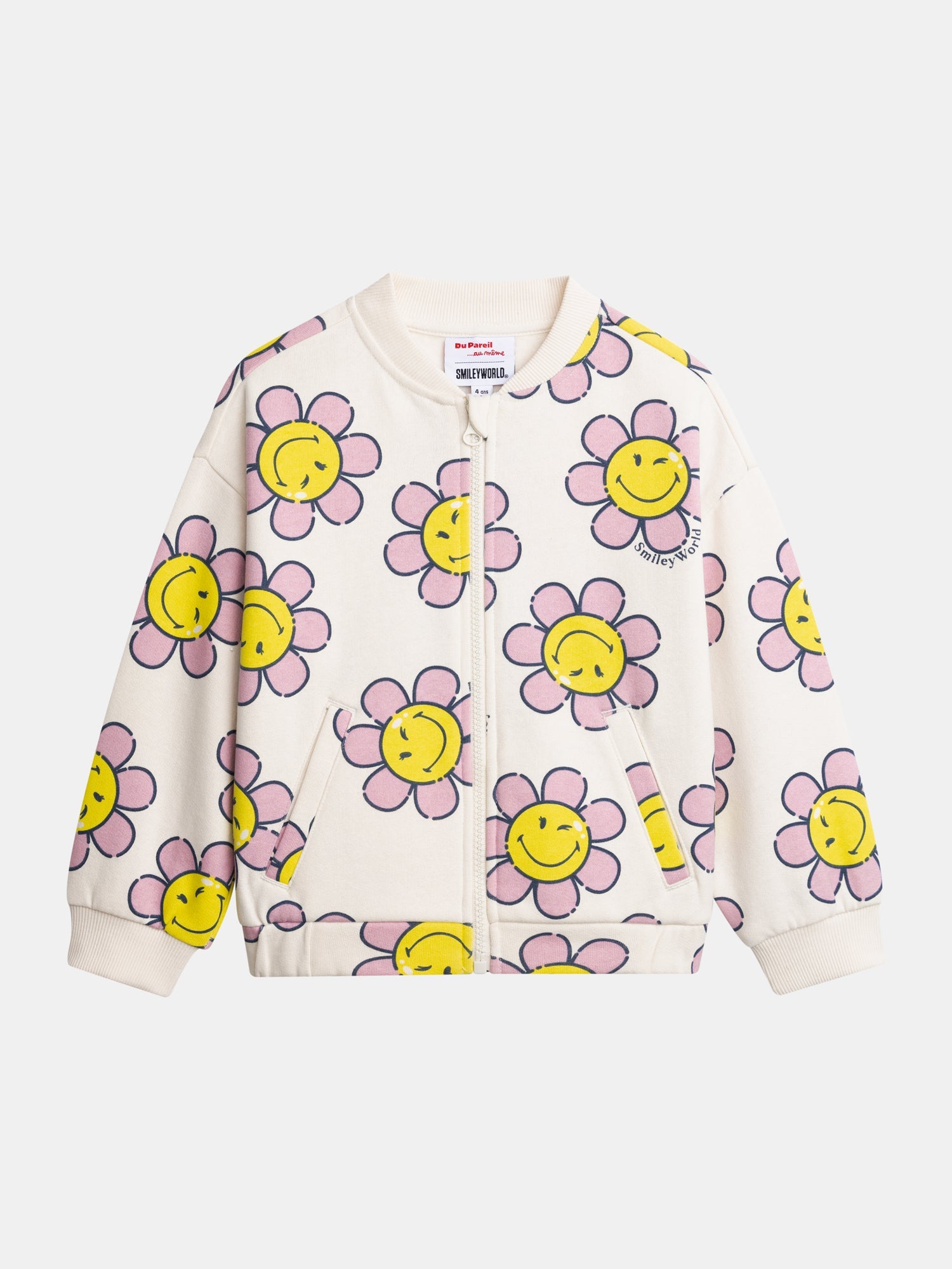 Girl's SMILEYWORLD® Flower Printed Sweatshirt
