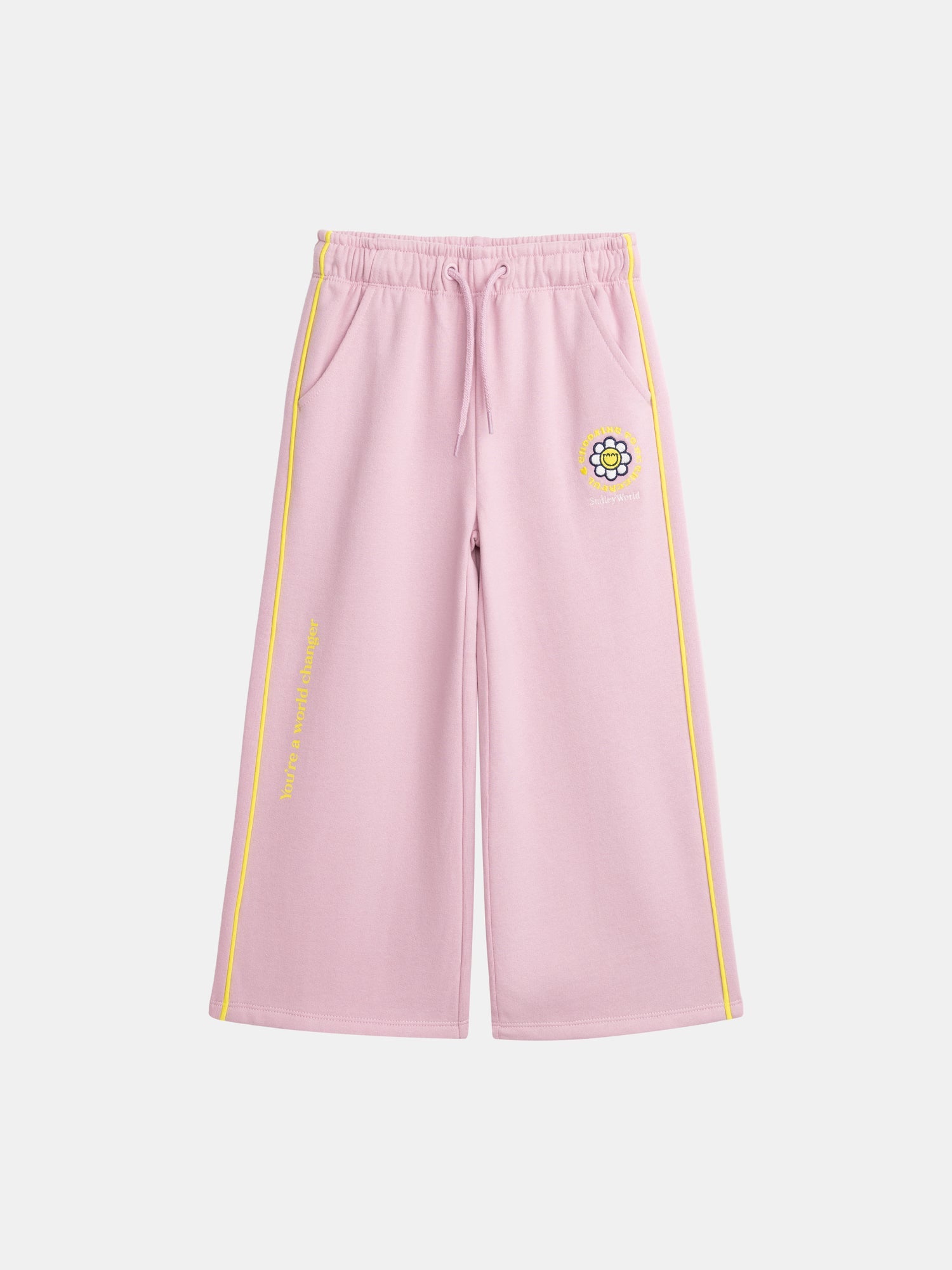 Pink Jogging with SMILEYWORLD® flower print for girls