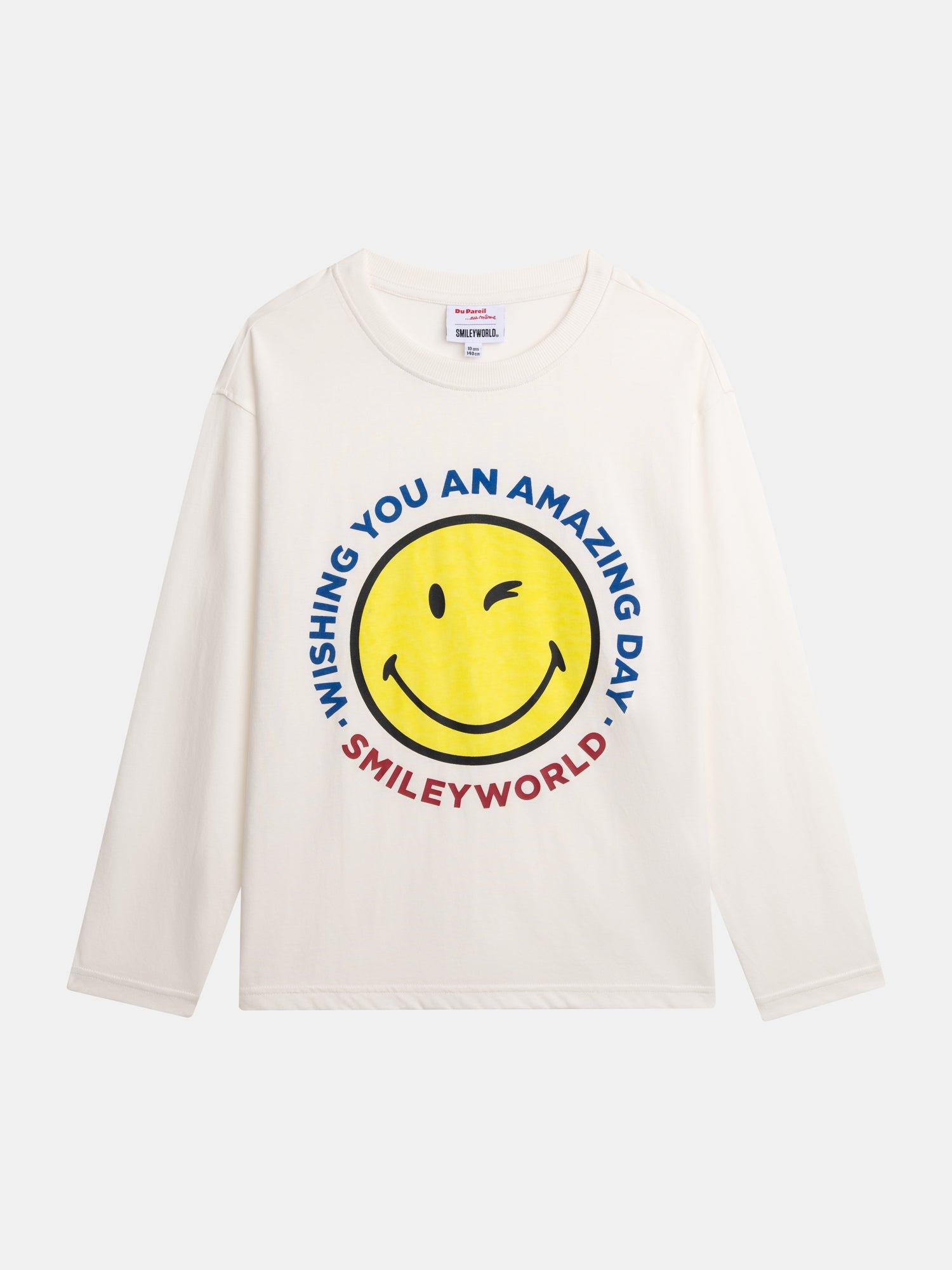 Off-White Long Sleeve T-Shirt with SMILEYWORLD Print for Boys