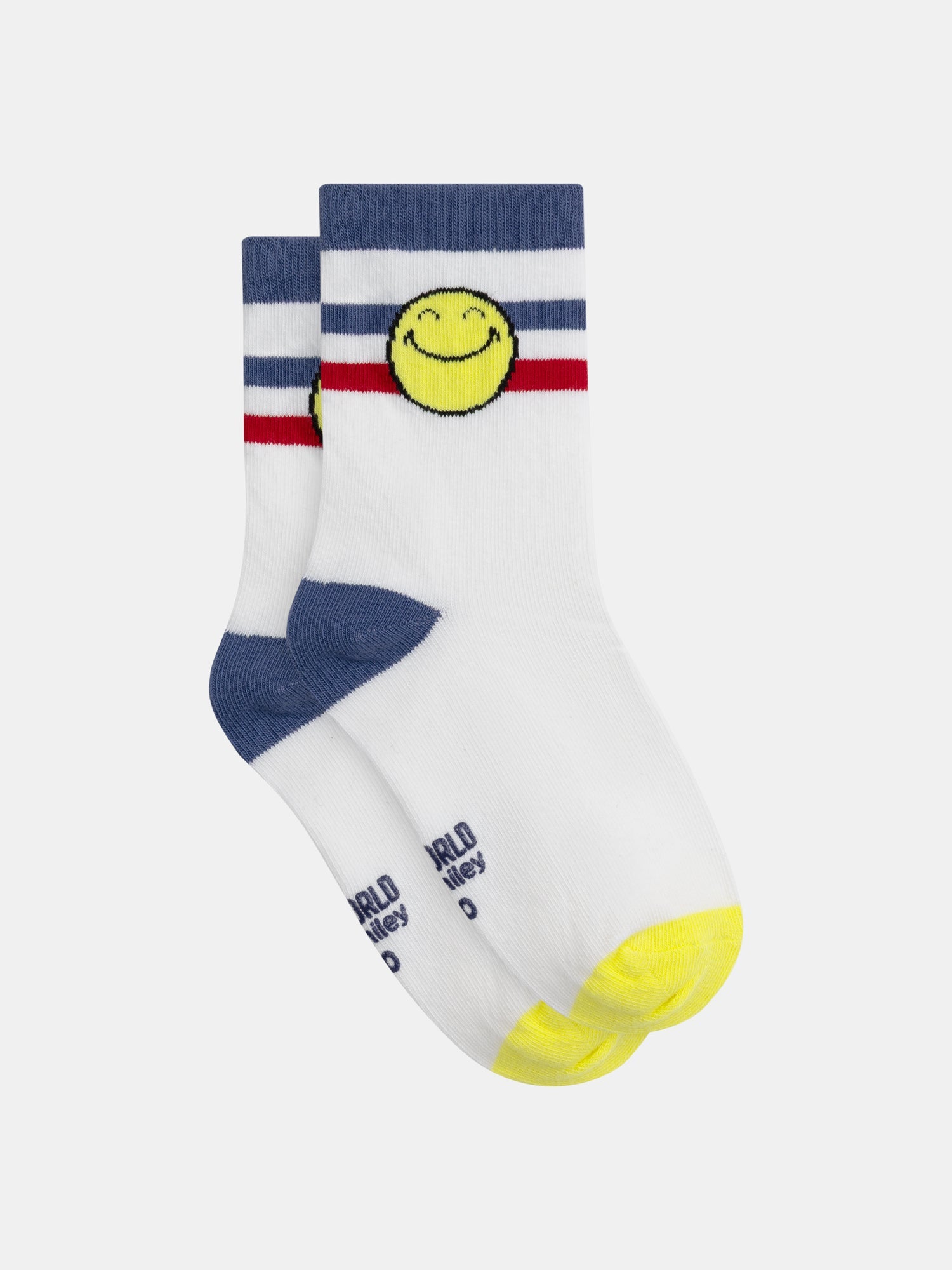 White socks with SMILEYWORLD® pattern
