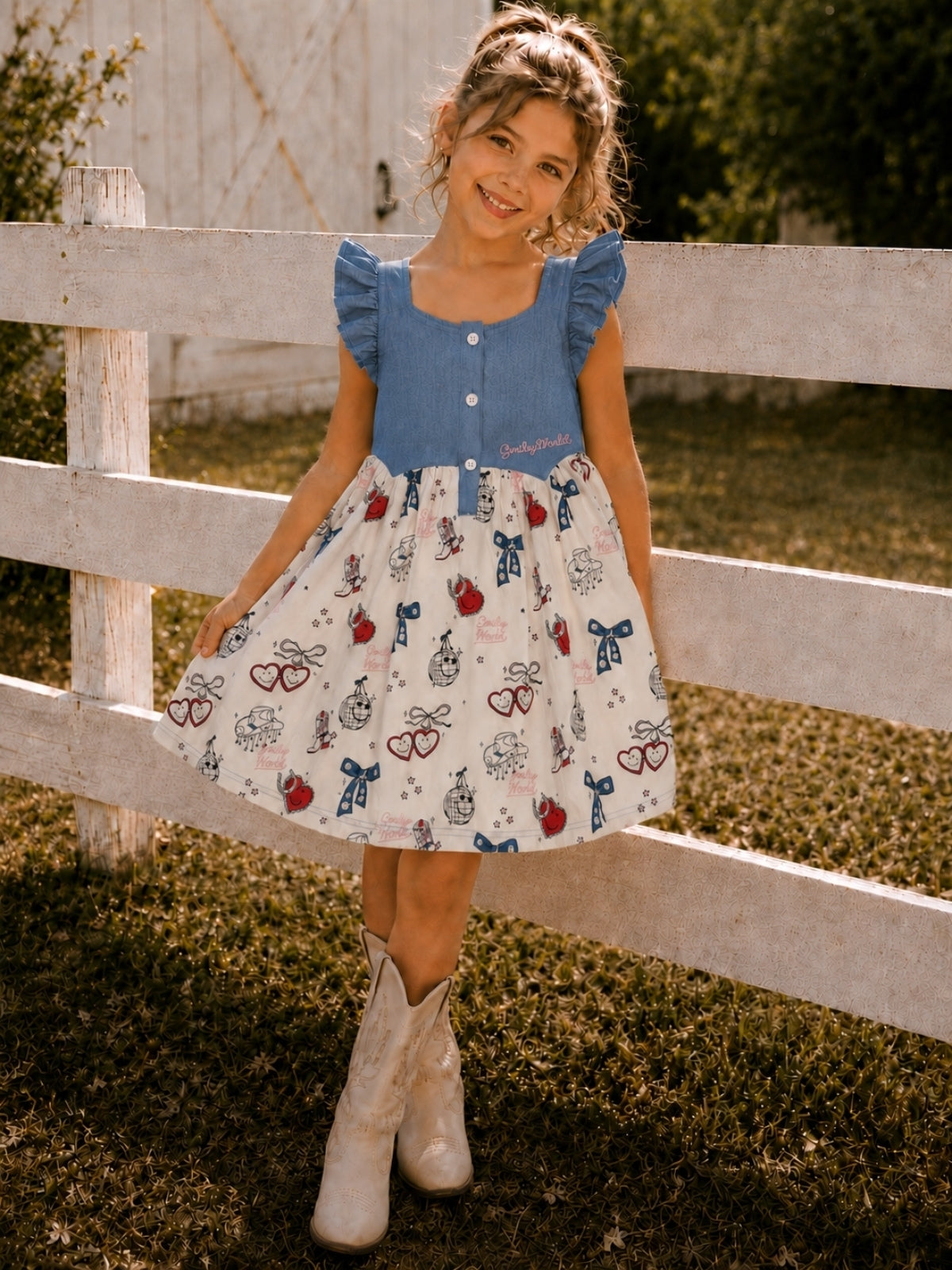 SmileyWorld® Denim Dreams Twirl Dress
