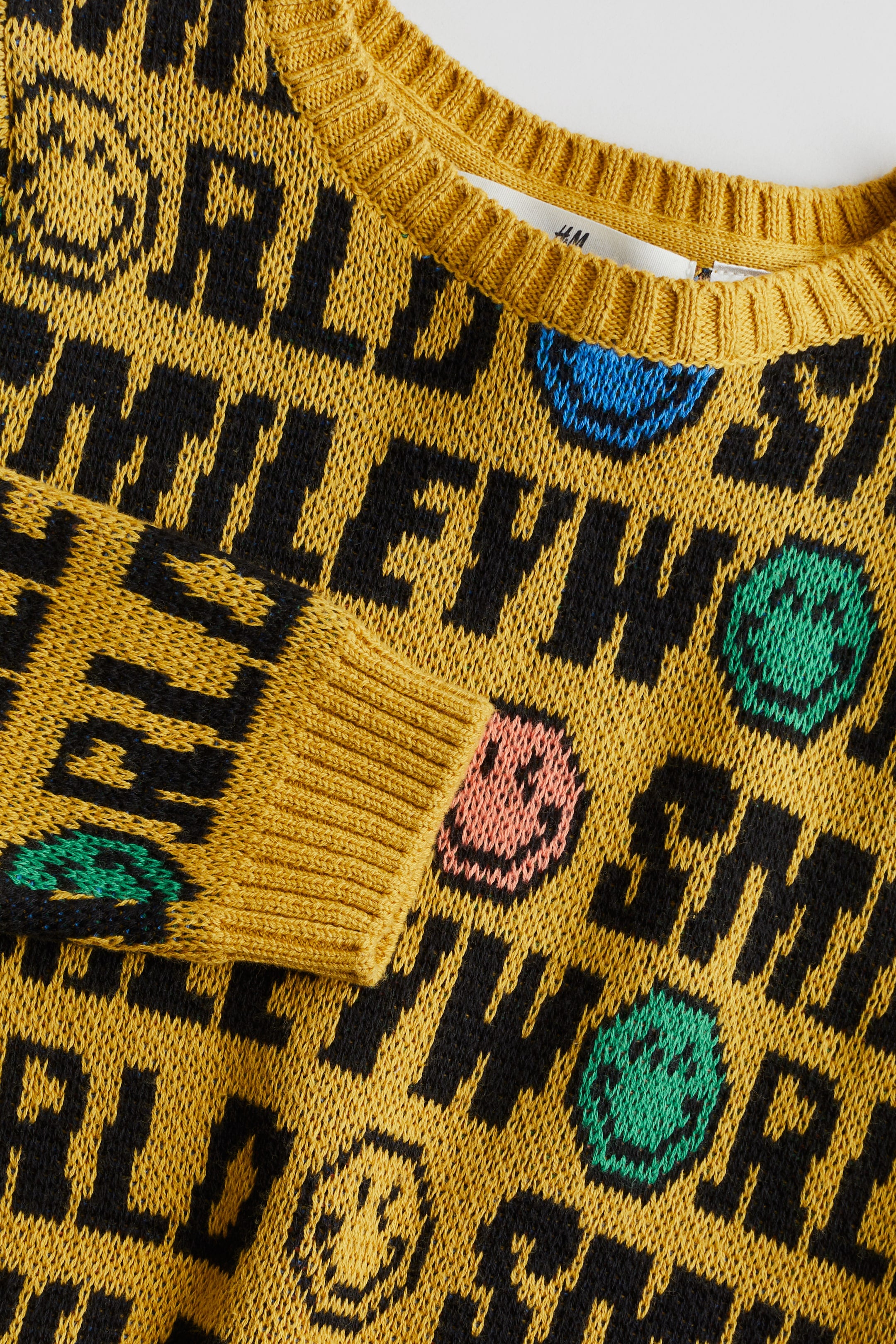 Jacquard-Knit Cotton Jumper - H&M | SmileyWorld