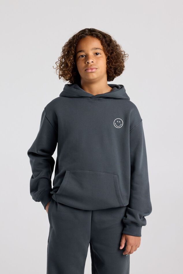 Relaxed fit Smileyworld® hoodie with embroidery