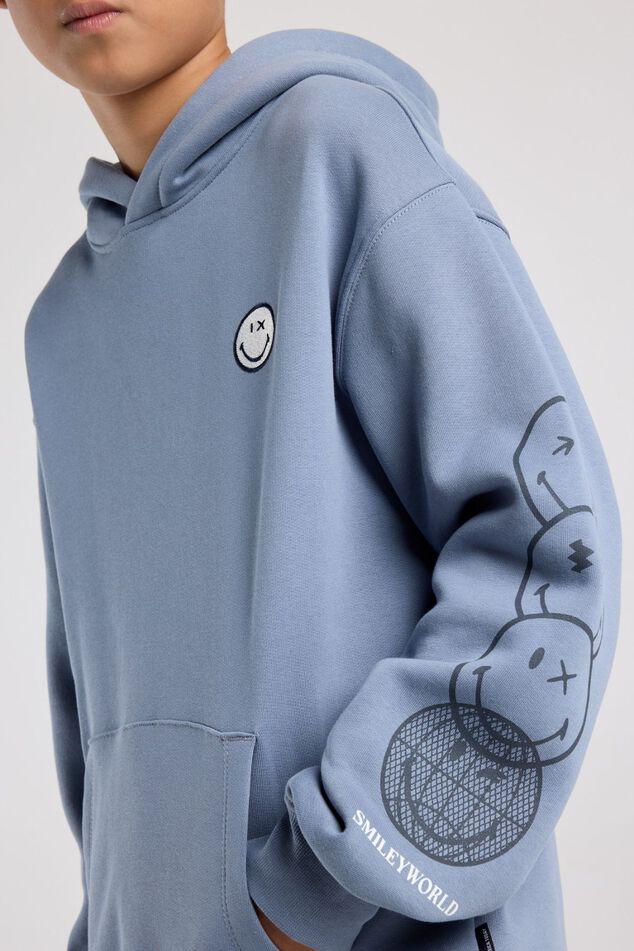 Relaxed fit Smileyworld® hoodie with embroidery