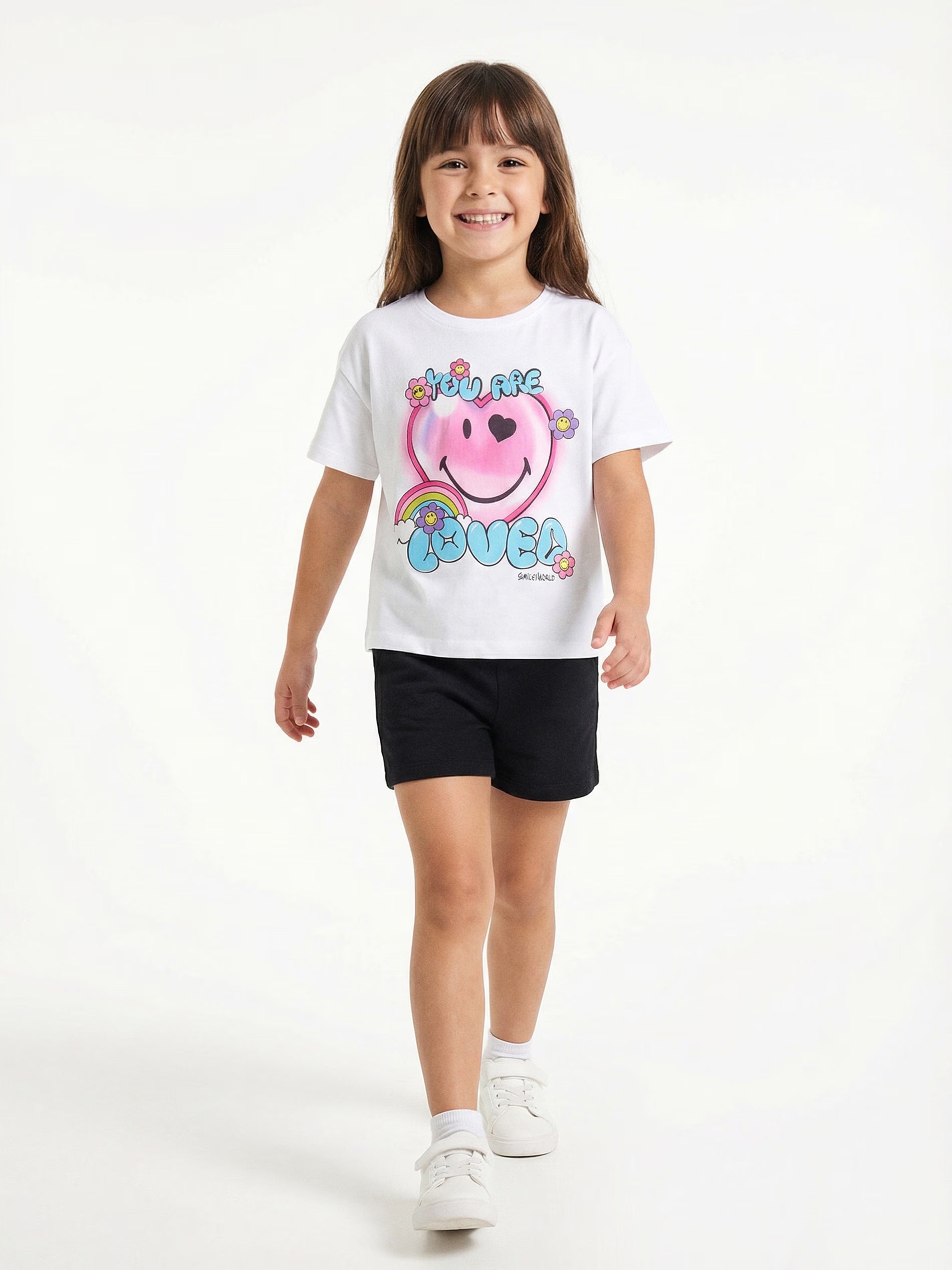 Cotton T-shirt with SmileyWorld print
