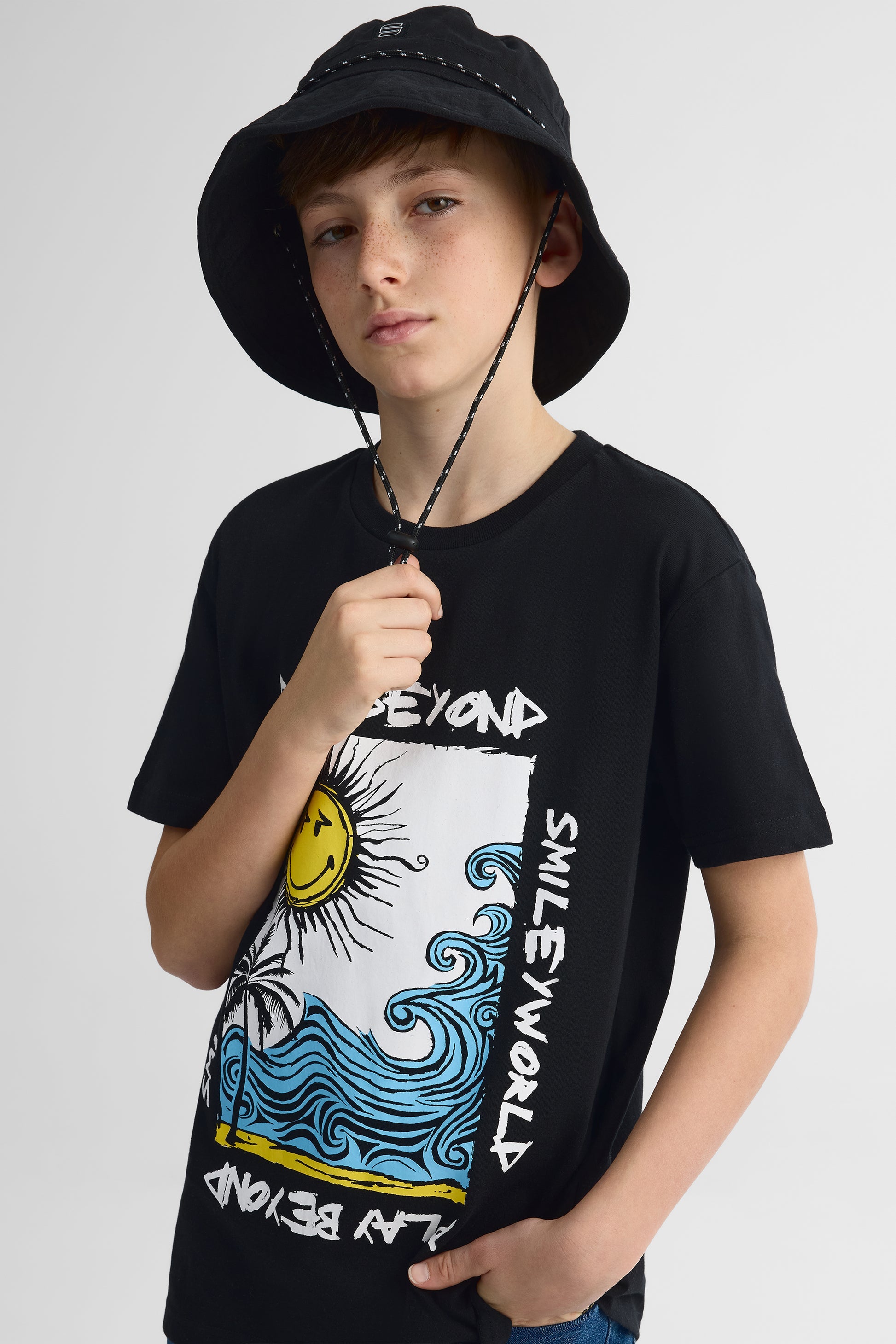 Short-sleeved T-shirt ® Smiley - Teen boy