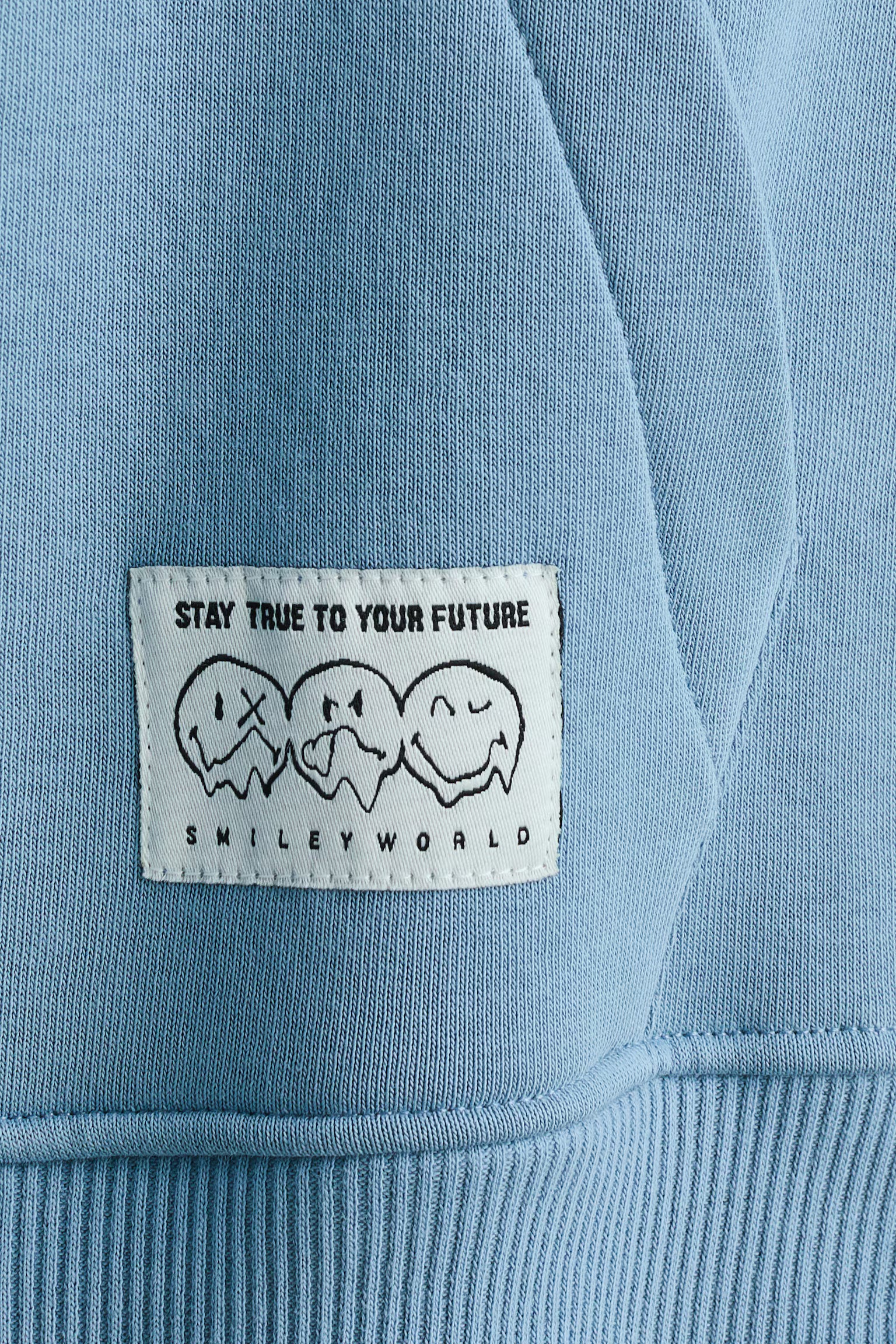 Brushed-inside printed hoodie
