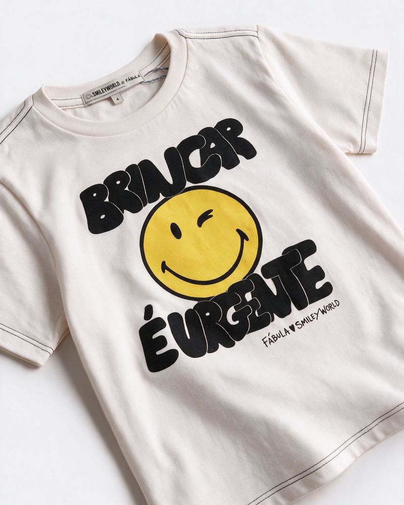 Silk T-shirt "Play and Urgent" Smileyworld®