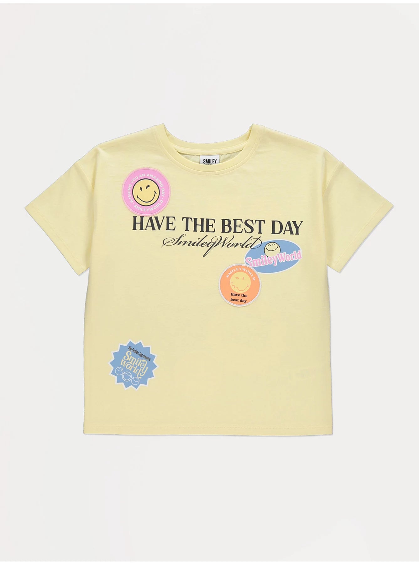 Smiley World Badge T Shirt
