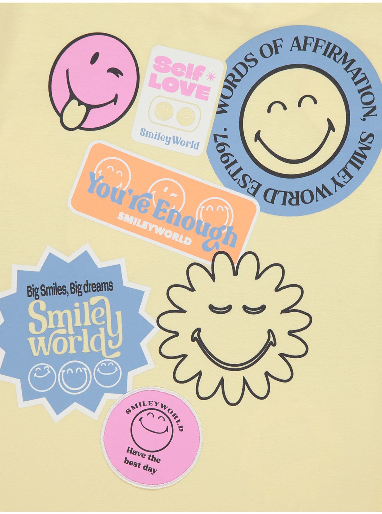 Smiley World Badge T Shirt
