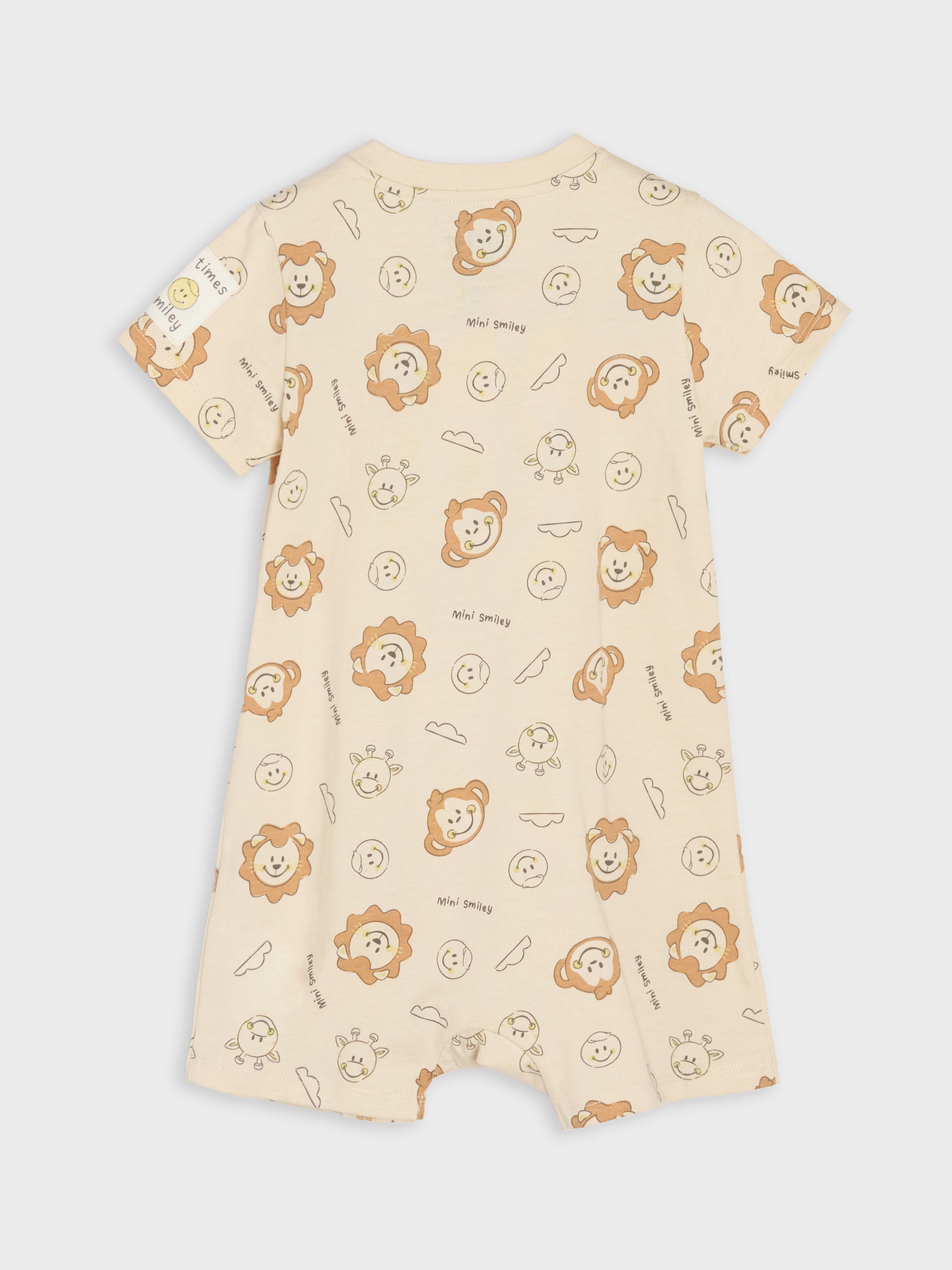 Cotton romper with Mini Smiley print