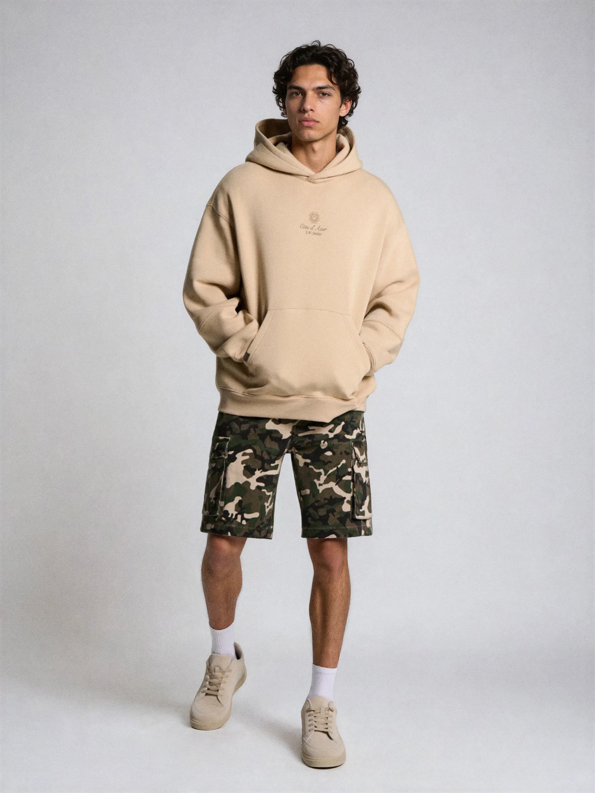 S.W.Smiley print hoodie