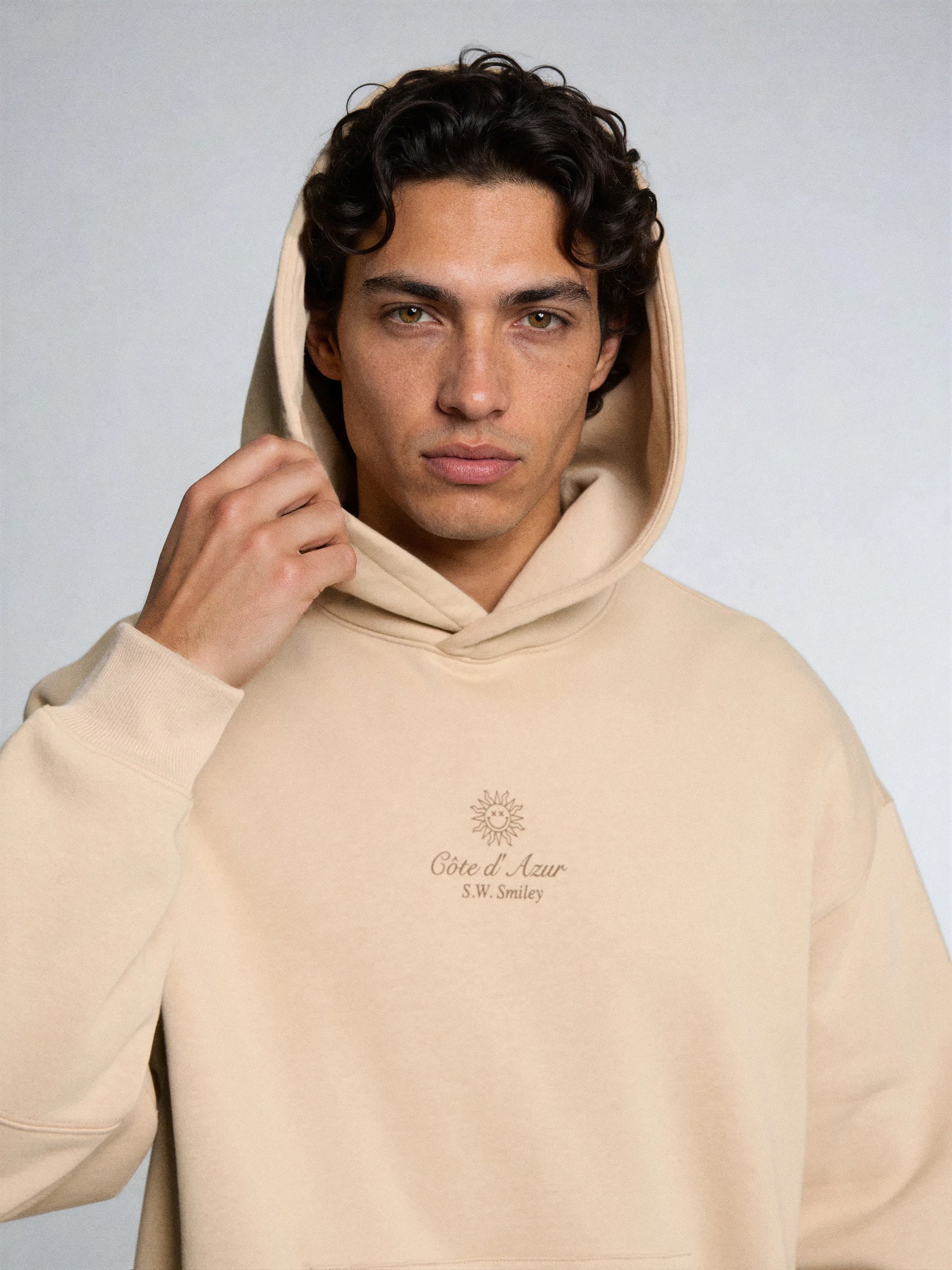 S.W.Smiley print hoodie