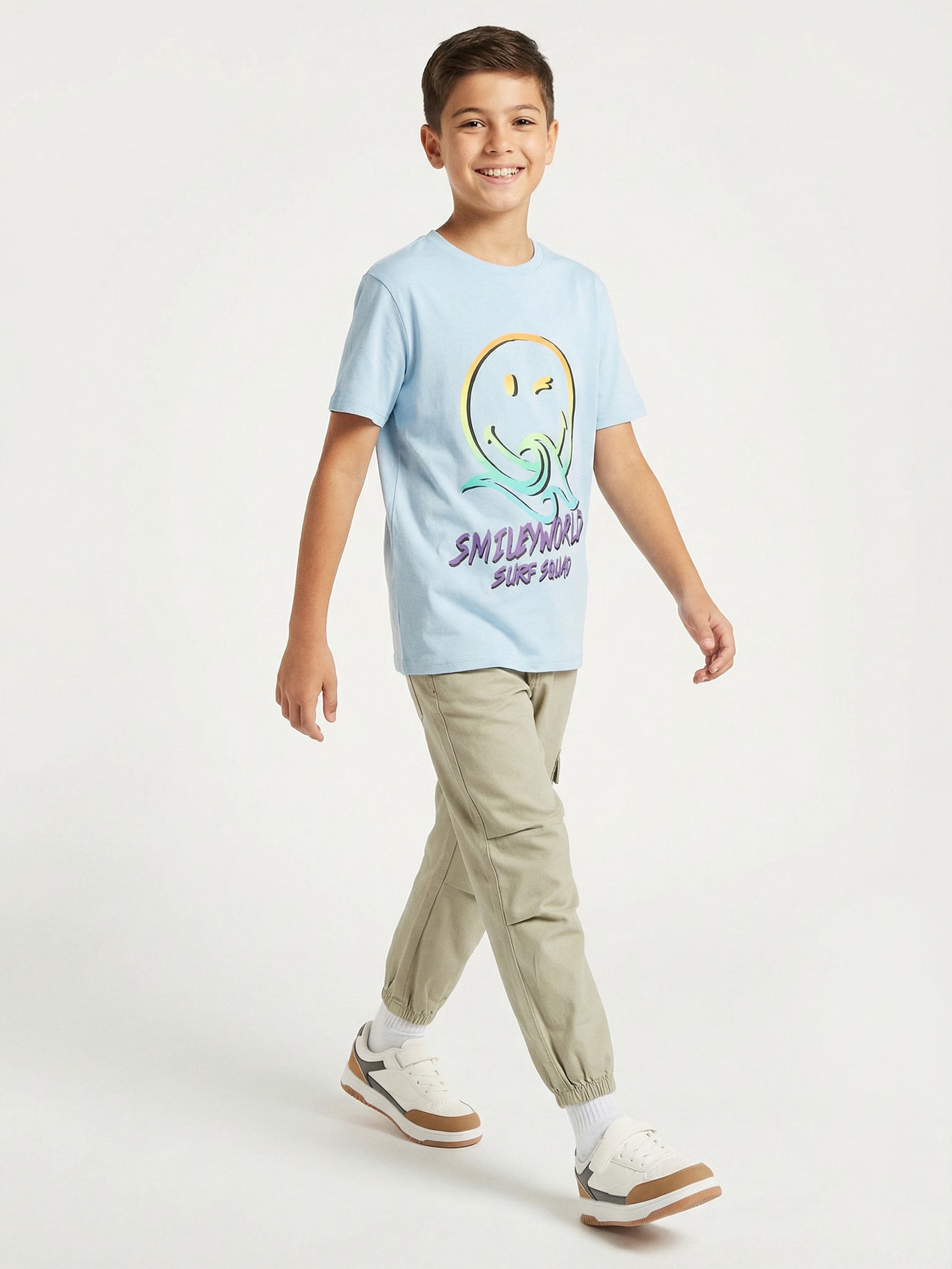 Cotton T-shirt with SmileyWorld print