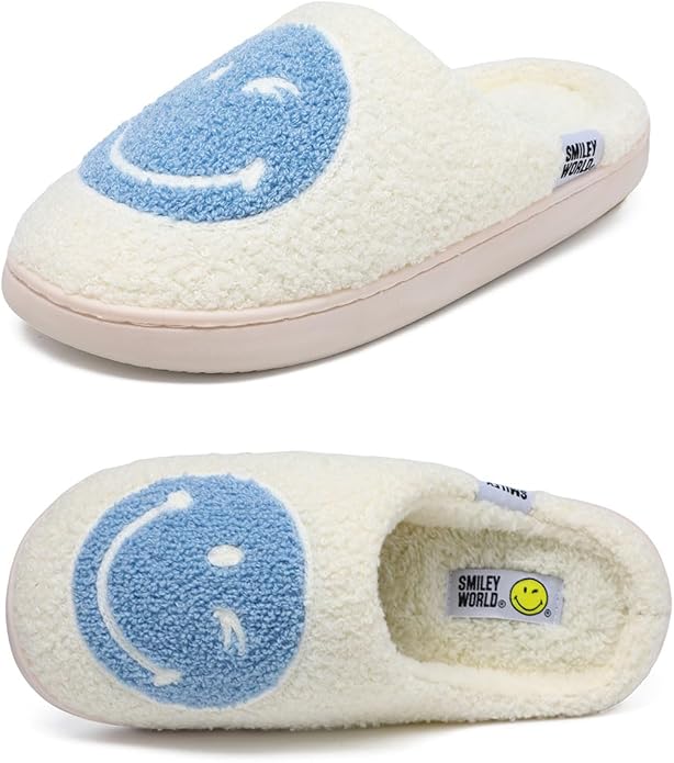 SMILEYWORLD Slippers Girls Boys Slippers Winter Plush Non-Slip Indoor Slippers for Children