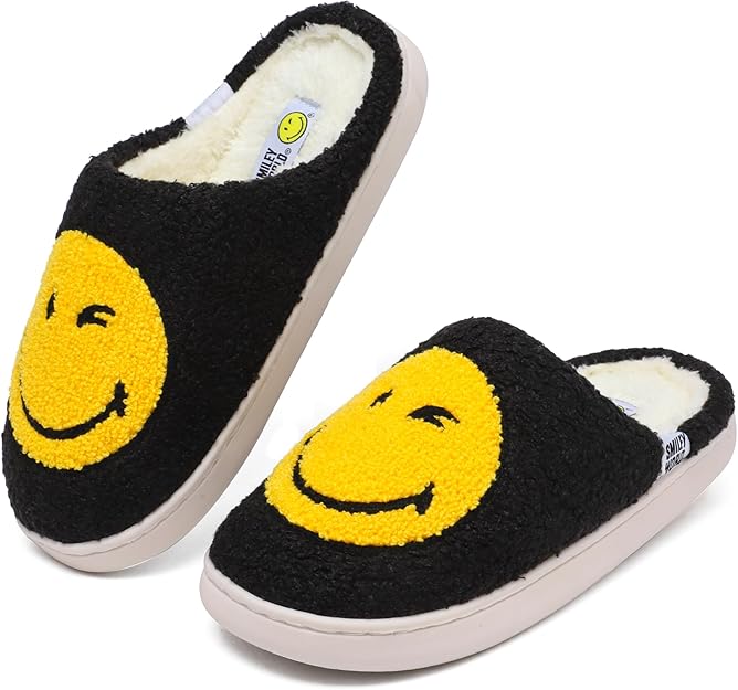 SMILEYWORLD® Women's Slippers Soft Fluffy Memory Foam Mens Indoor House Shoes