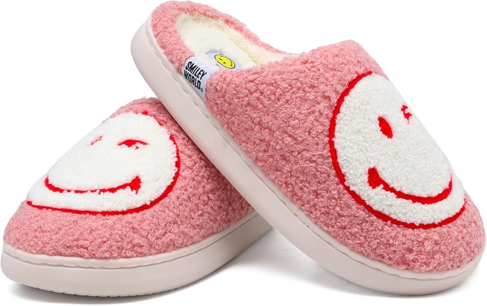 SMILEYWORLD® Women's Slippers Soft Fluffy Memory Foam Mens Indoor House Shoes