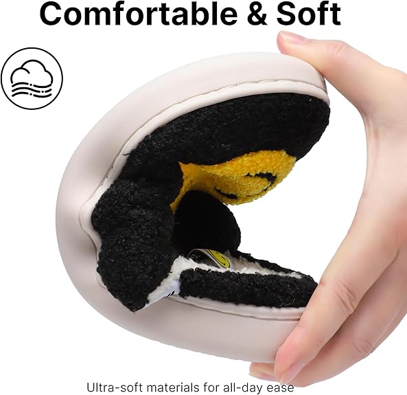 SMILEYWORLD® Kids Slippers丨Boys Girls Smiley Face House Slippers丨Winter Warm Soft Plush Indoor Outdoor Memory Foam Fuzzy Flat Slides丨Comfy Slip-on Shoes