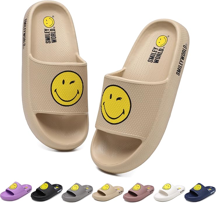 SmileyWorld Bathing Shoes for Men and Women Slippers Original Slippers Non-Slip Breathable Bath Slippers Summer Slippers Indoor / Outdoor