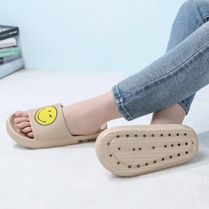 SmileyWorld Bathing Shoes for Men and Women Slippers Original Slippers Non-Slip Breathable Bath Slippers Summer Slippers Indoor / Outdoor