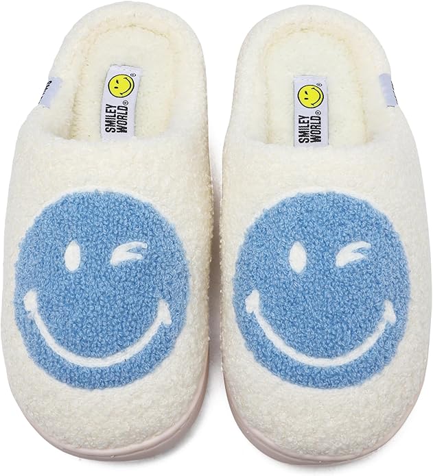 SMILEYWORLD Slippers Girls Boys Slippers Winter Plush Non-Slip Indoor Slippers for Children