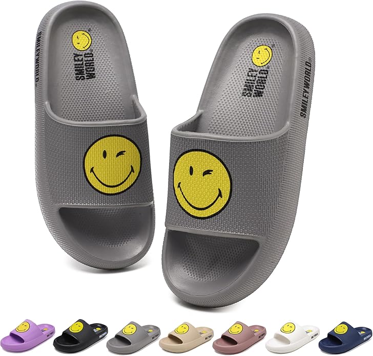 SmileyWorld Bathing Shoes for Men and Women Slippers Original Slippers Non-Slip Breathable Bath Slippers Summer Slippers Indoor / Outdoor