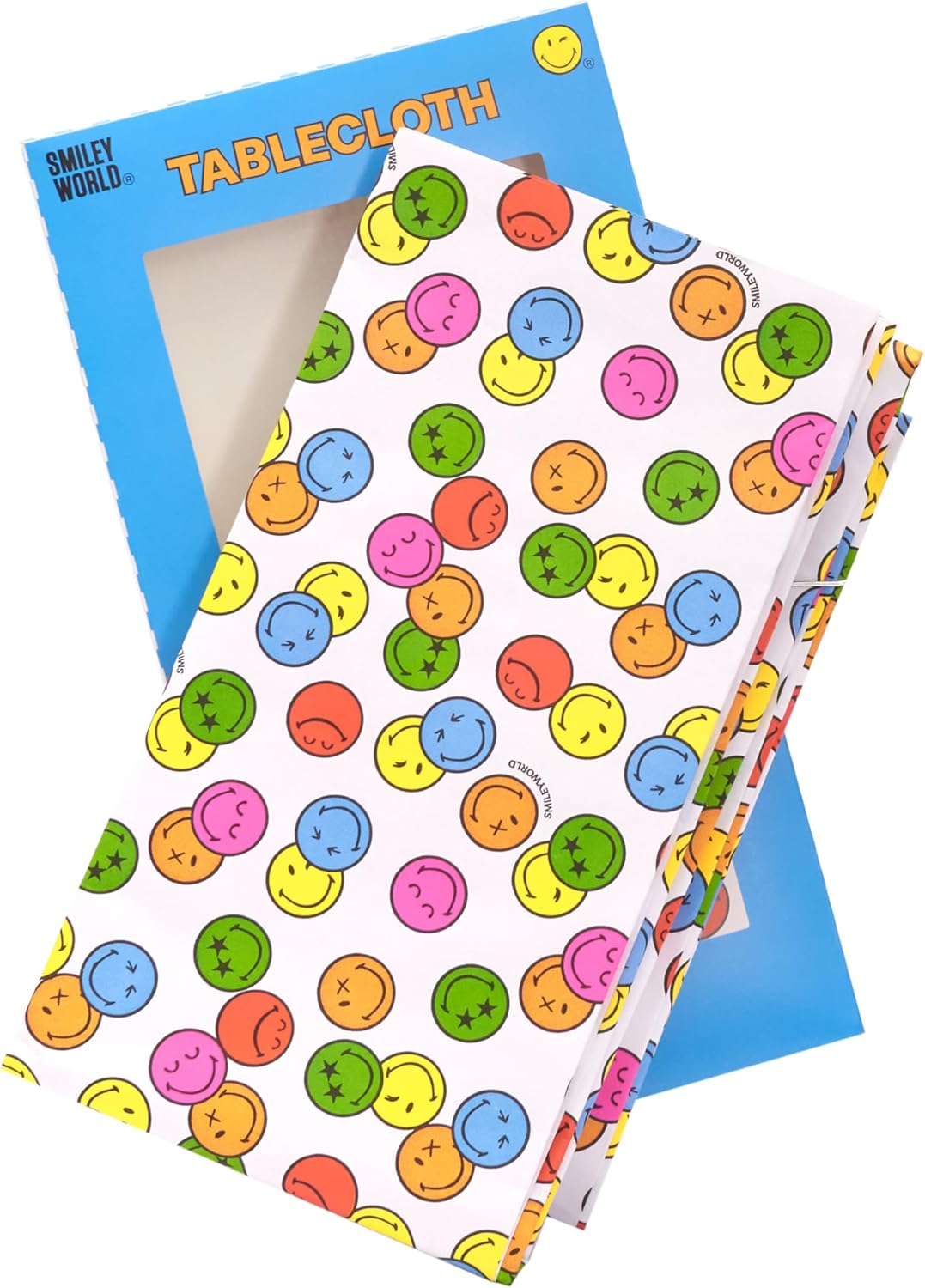 UK Greetings | Paper Tablecloth | for Birthdays, Party's & Celebrations | Table Decoration | Boys, Girls | Smiley World Design | 120 x 180cm