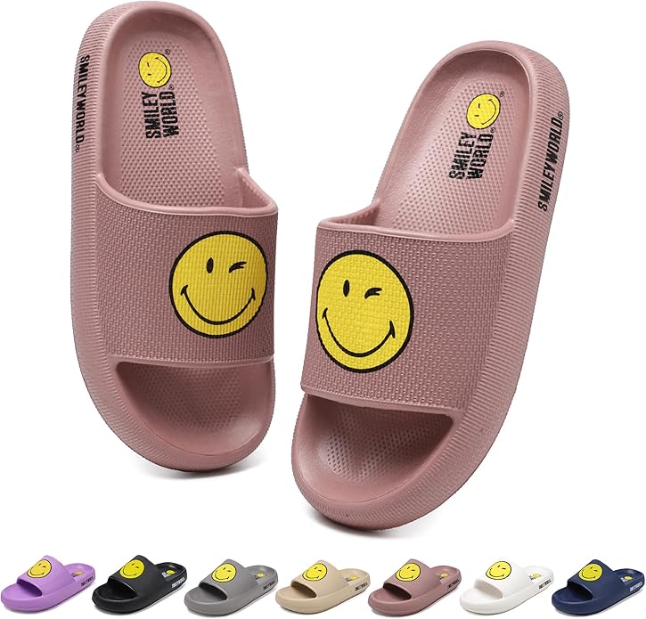 SmileyWorld Bathing Shoes for Men and Women Slippers Original Slippers Non-Slip Breathable Bath Slippers Summer Slippers Indoor / Outdoor