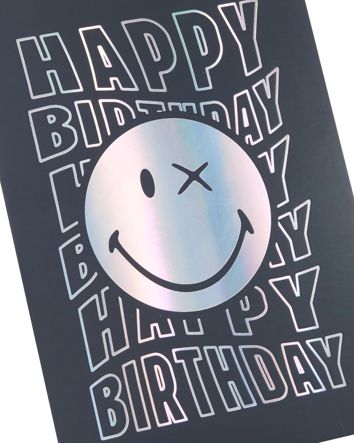UK Greetings | Smiley World Birthday Card for Him/Boy | Happy Birthday Gifts | Him, Boys, Men | Silver Foil Design | With Envelope | 133 x 184 mm