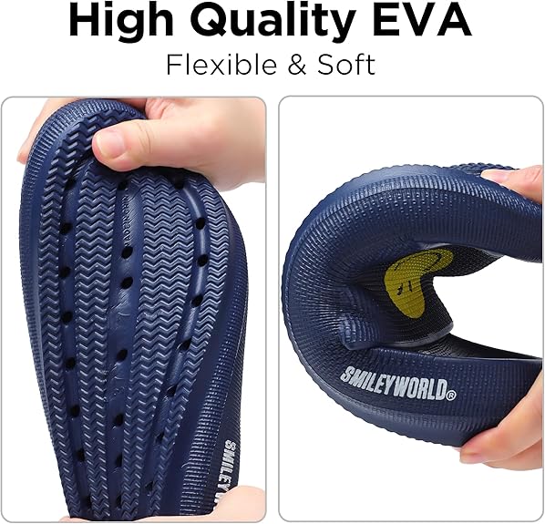 SmileyWorld® Cloud Slides for Women and Men Smiley Face Pillow Slippers Non Slip Quick Drying Shower Shoes EVA Flat Sandals