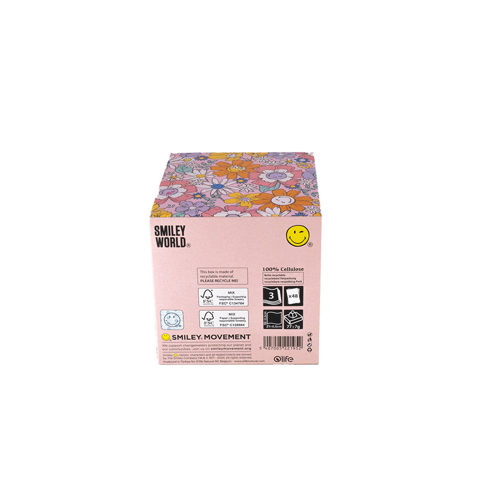 SmileyWorld® Ultra Soft Tissues 3-Design - Cube Box, 20-Pack
