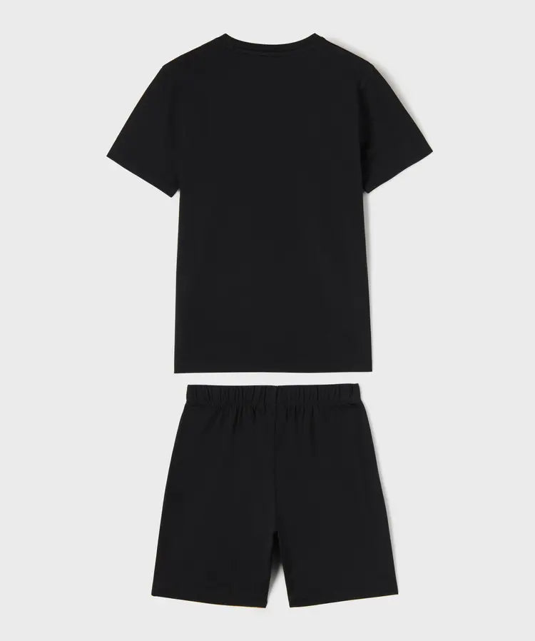 Boys' Smiley Face Pyjama Shorts - Black Smiley World